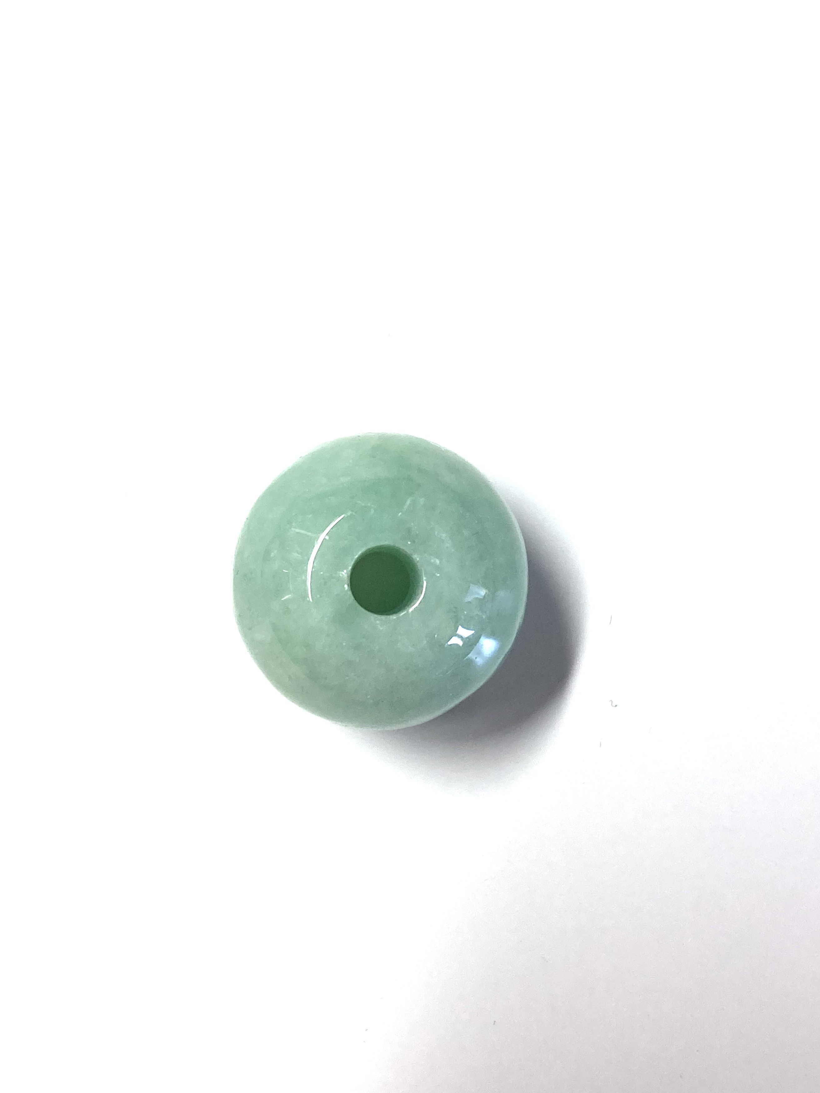 Other 60008 Certified Jadeite jade Circle Green 17mm Bead Pendant Size ONE SIZE - 3 Thumbnail