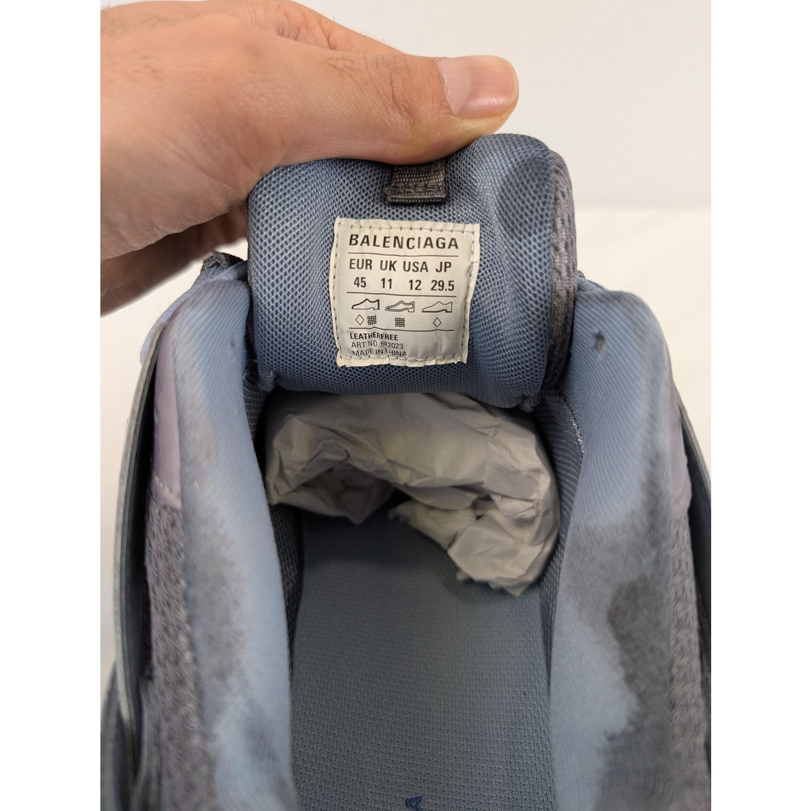 Balenciaga o1rshd1 Faded Mesh Rubber Track Sneakers in Multicolor Size US 12 / EU 45 - 17 Thumbnail