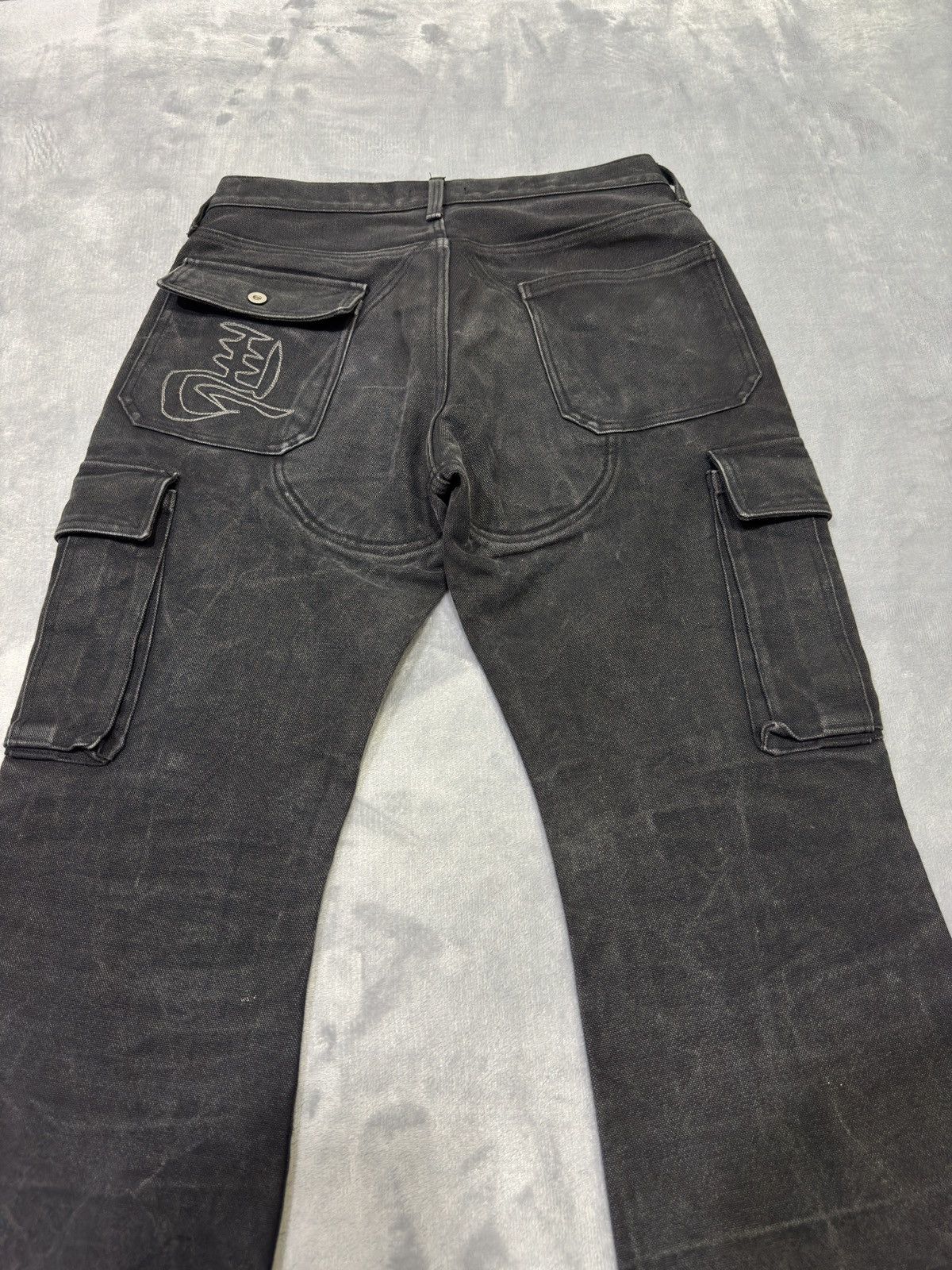 Exodus Japanese brand X Exodus multipocket flare canvas jeans Size US 30 / EU 46 - 10 Thumbnail