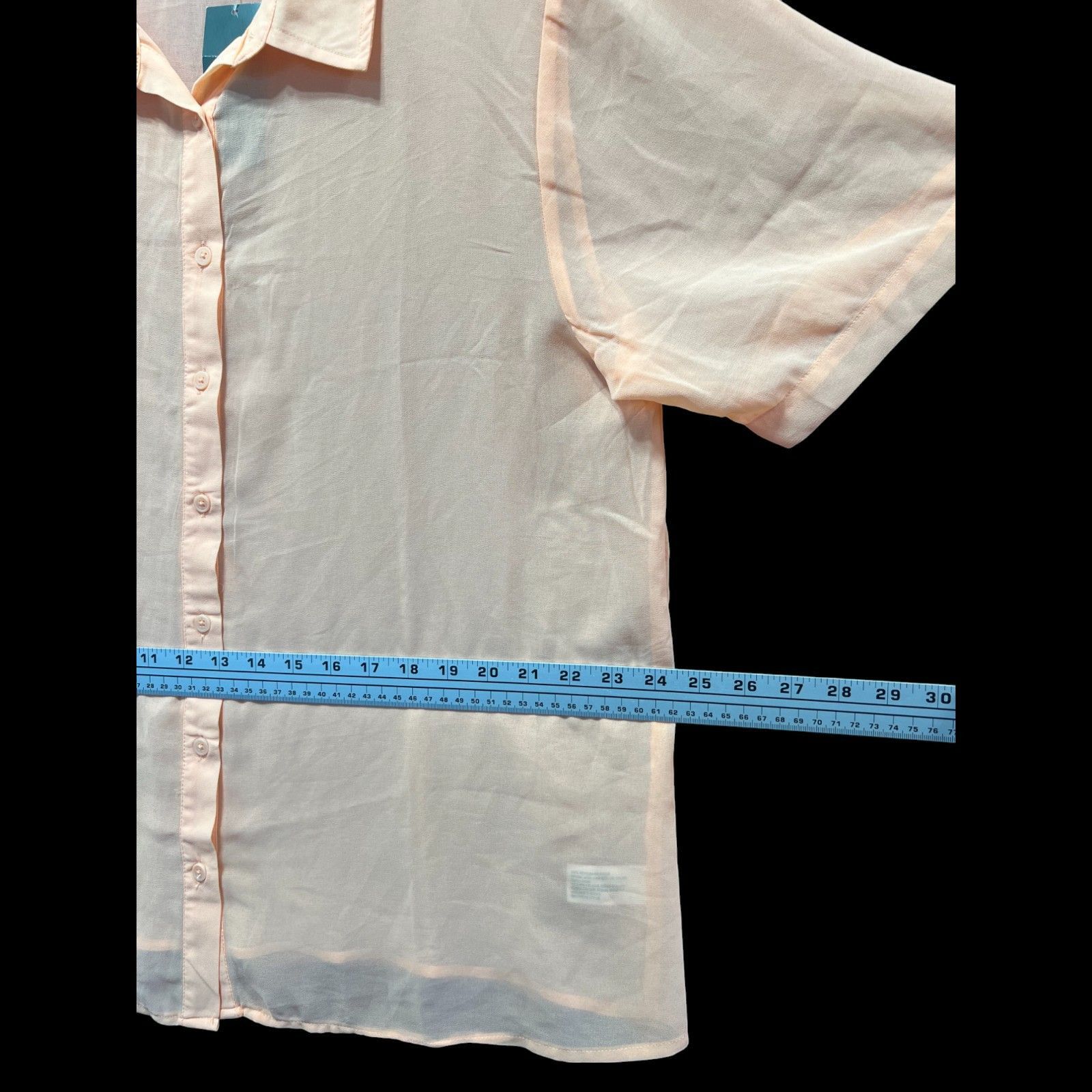 Other Wild Fable - Women's Short Sleeve Oversized Sheer Button -Do Size XL / US 12-14 / IT 48-50 - 5 Thumbnail