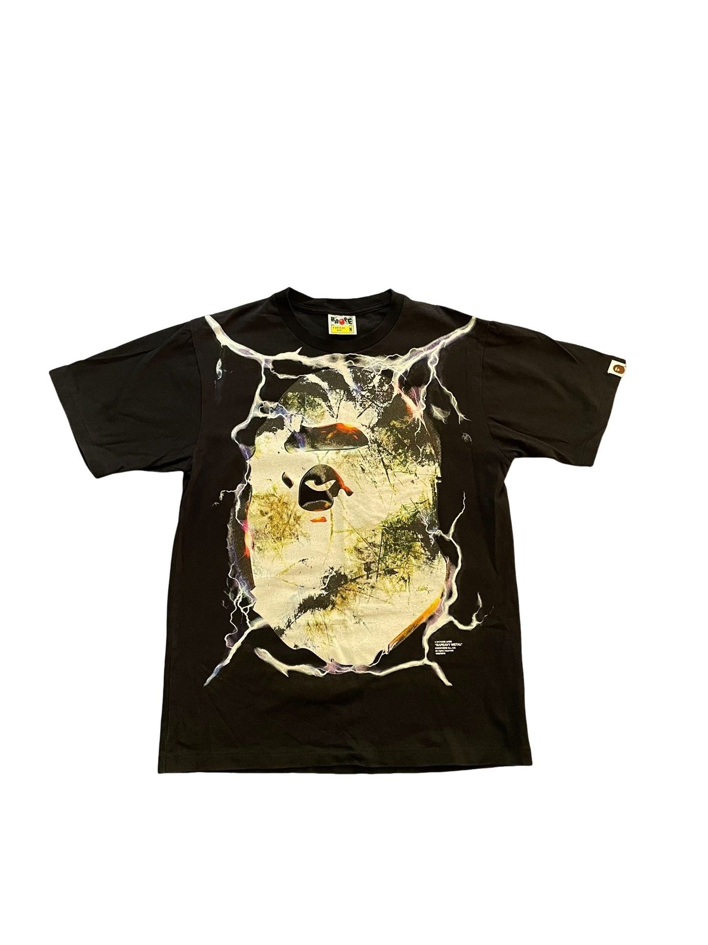 Bape A Bathing Ape Lightning Graphic T-Shirt Size M Size US M / EU 48-50 / 2 - 1 Thumbnail