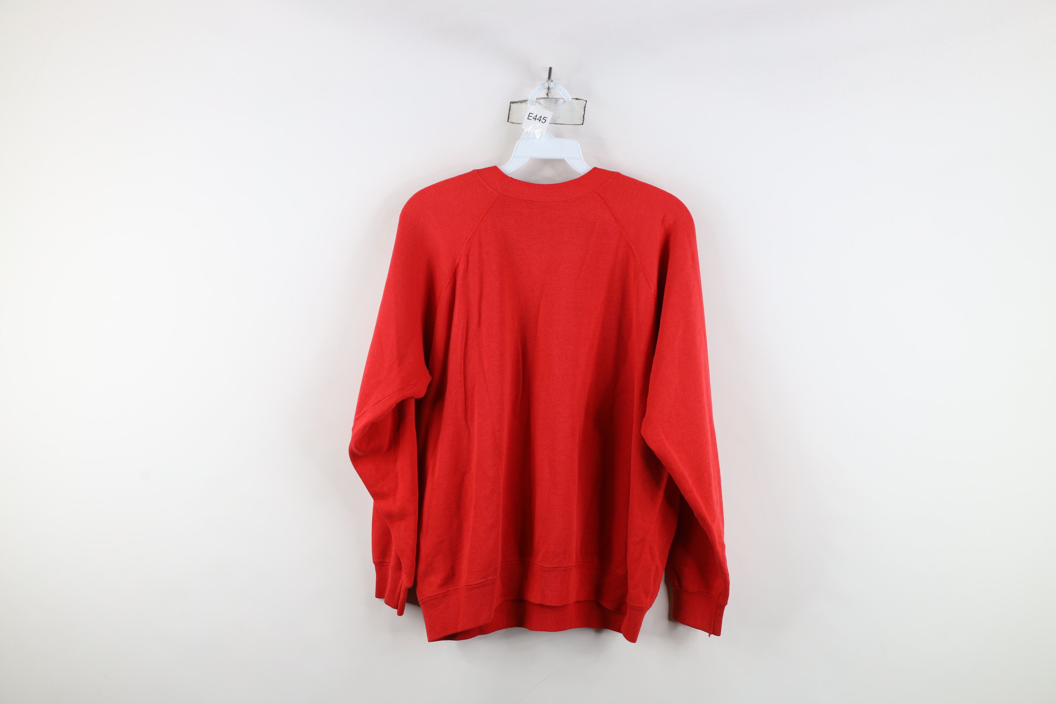 Hanes Vintage 80s Hanes Faded Blank Crewneck Sweatshirt Red USA Size L / US 10 / IT 46 - 13 Thumbnail