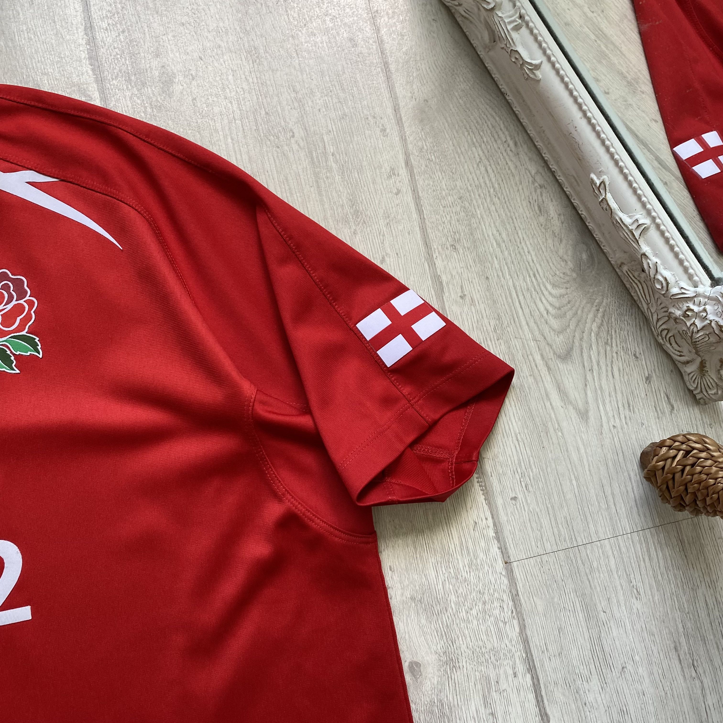 Nike 🏈 Vintage Nike England Rugby Jersey Tee Drill blockore Size US L / EU 52-54 / 3 - 4 Thumbnail