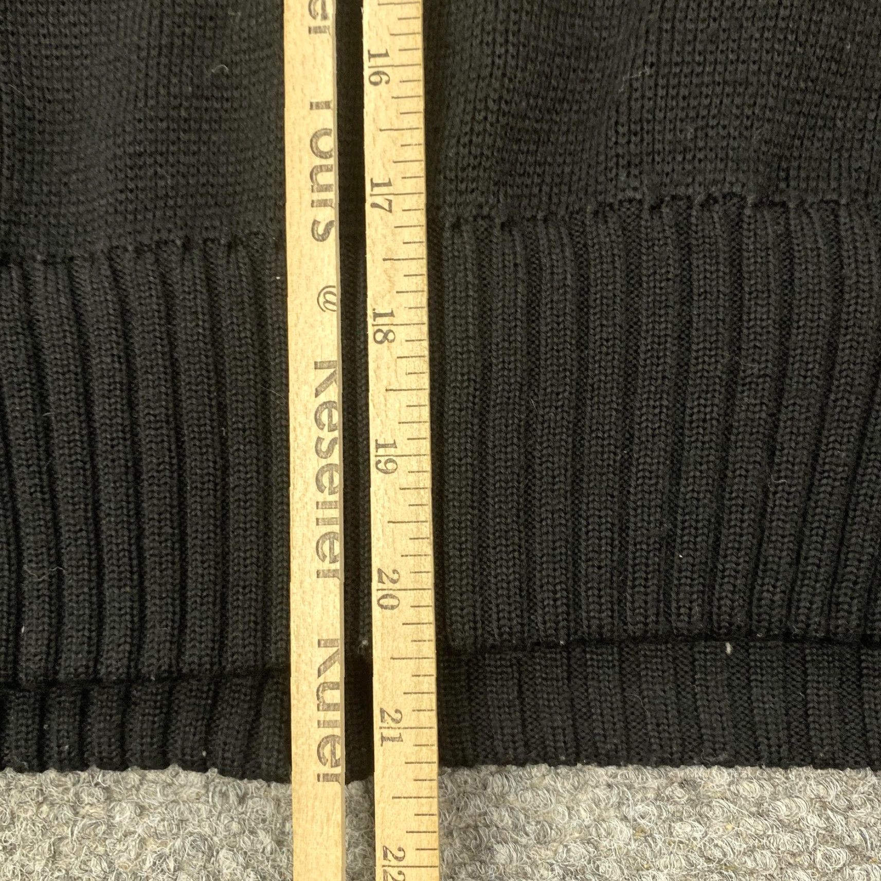 Vintage VINTAGE i.e. Jacket Womens Large Black Bomber Acetate Knit Zip Up Solid Retro Style Size L / US 10 / IT 46 - 7 Thumbnail