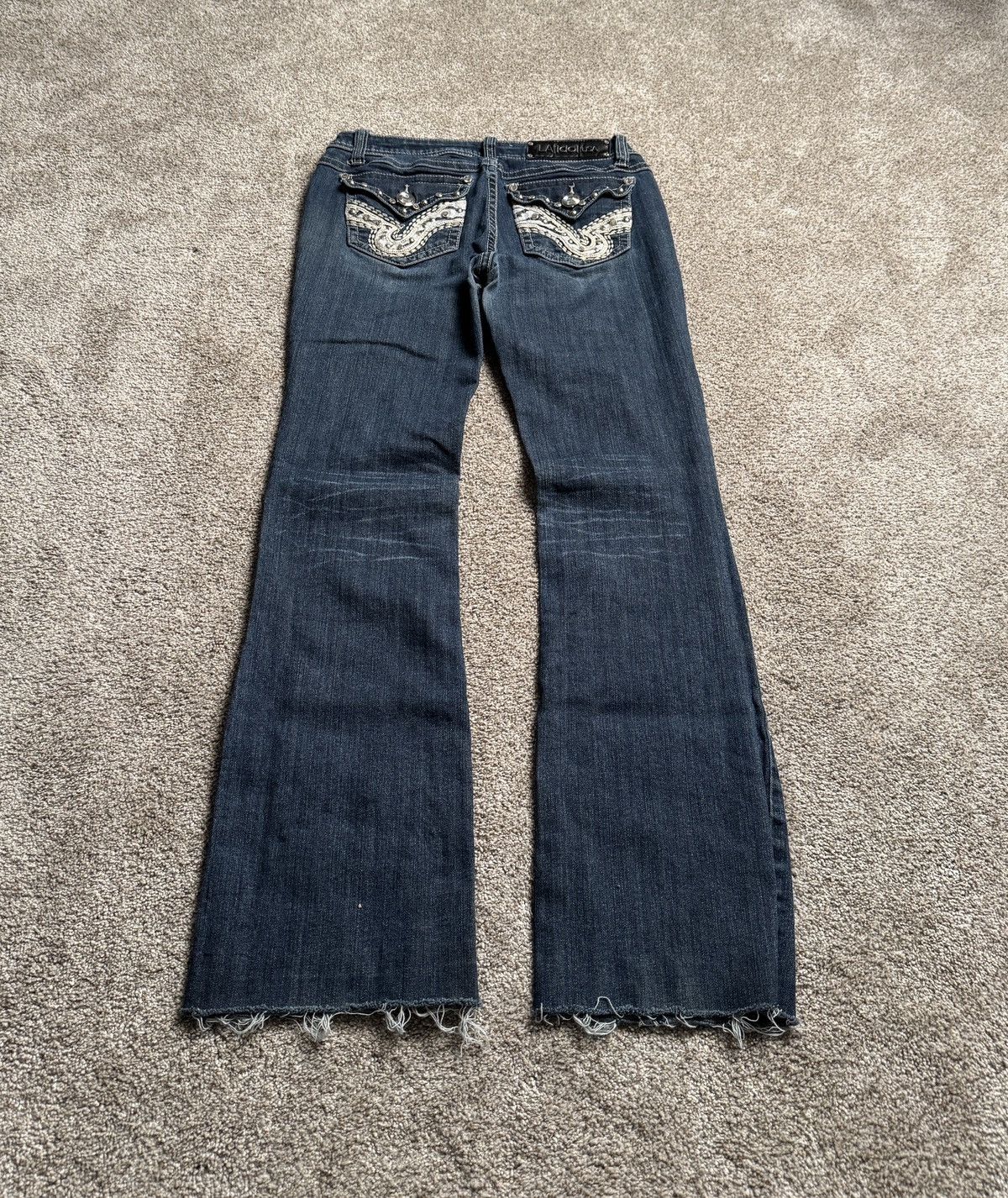 Other LA IDOL “CRYSTAL BUTTON FLAP” BOOTCUT DENIM Size US 28 / EU 44 - 1 Thumbnail