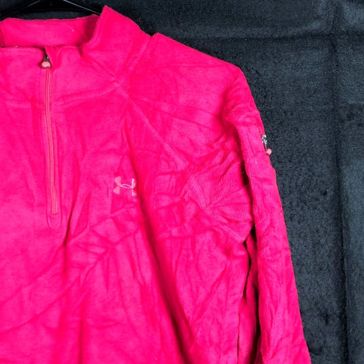 Under Armour Under Armour Womens Sweater Pink 1/4 Zip Fleece Lightweight Small Pullover Long Sleeve Casual Workwear Mens Womens Girls Size S / US 4 / IT 40 - 5 Thumbnail