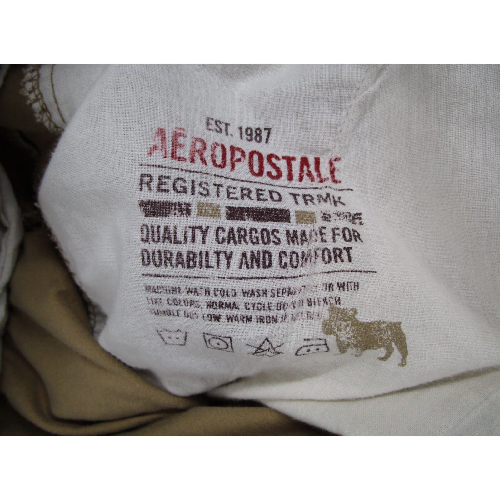 Vintage VINTAGE Aéropostale Cargo Shorts Mens 36 Beige Belted 11" Drawstring Pockets 100% Cotton Size US 36 / EU 52 - 3 Thumbnail
