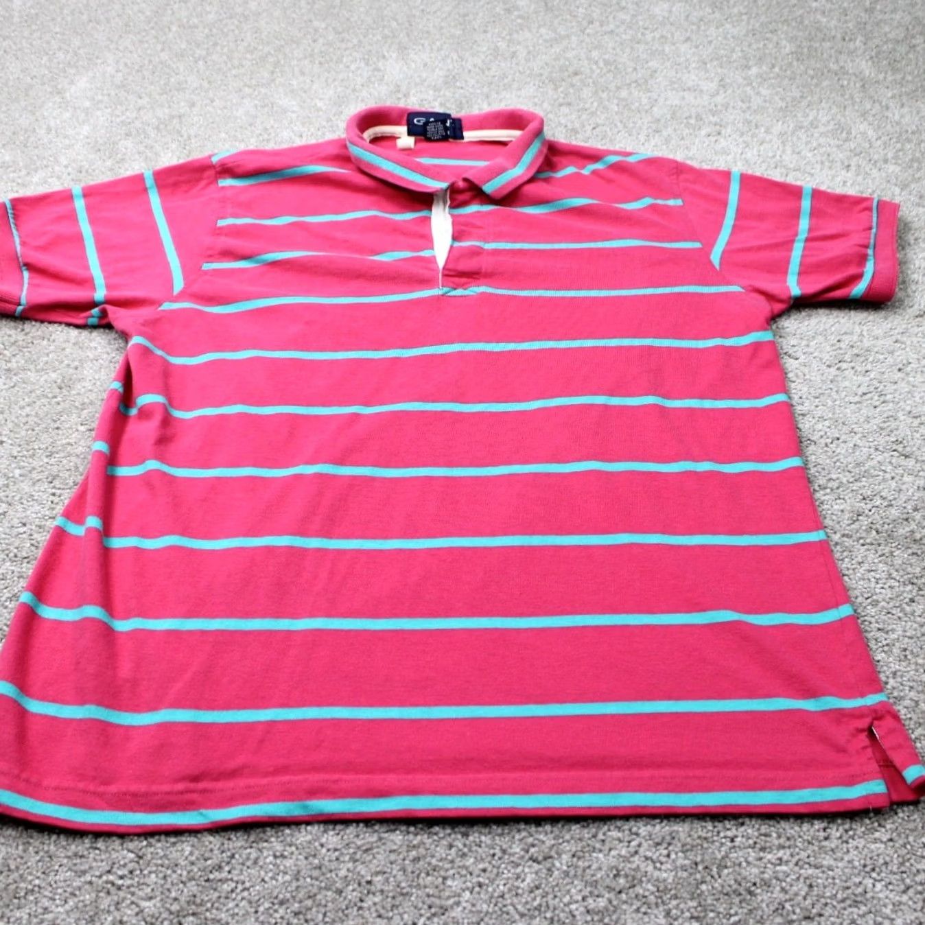Gant Gant Rugger Polo Shirt Mens Large Pink/Blue 100% Cotton Short Sleeve Pullover Size US L / EU 52-54 / 3 - 3 Thumbnail