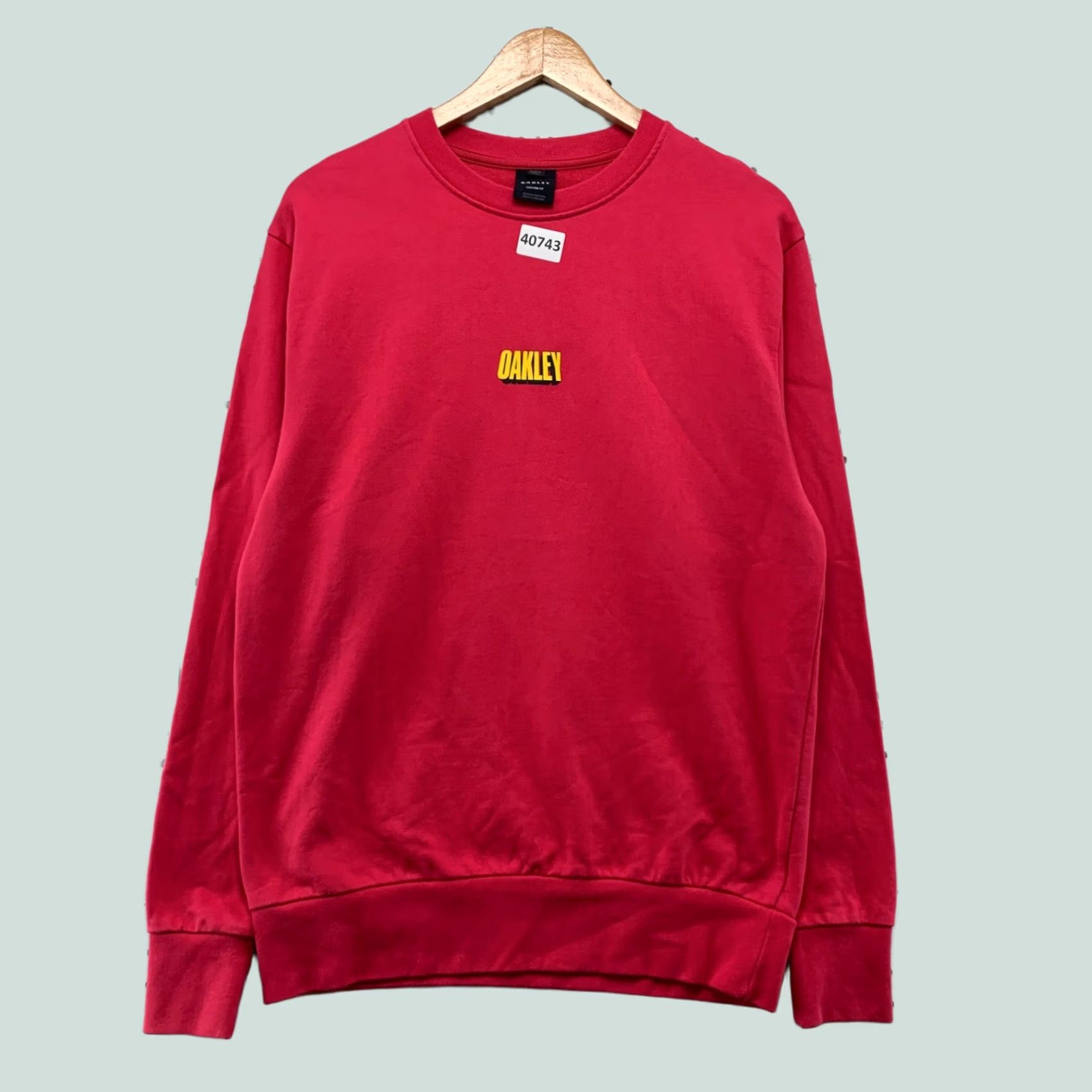 Oakley VINTAGE Oakley Sweatshirt Crewneck Mens Medium Pink Yellow Graphic Custom 20.5x28 Crew Neck Pullover Fleece Size US M / EU 48-50 / 2 - 1 Thumbnail