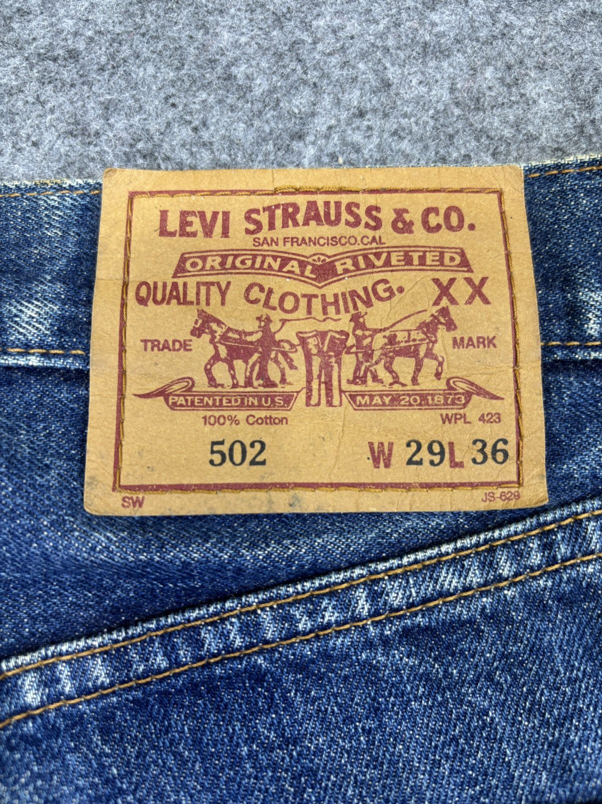 Levi's 💥Vtg 90s💥Levis Capital E Lot 502 Denim F952 Size US 28 / EU 44 - 11 Thumbnail