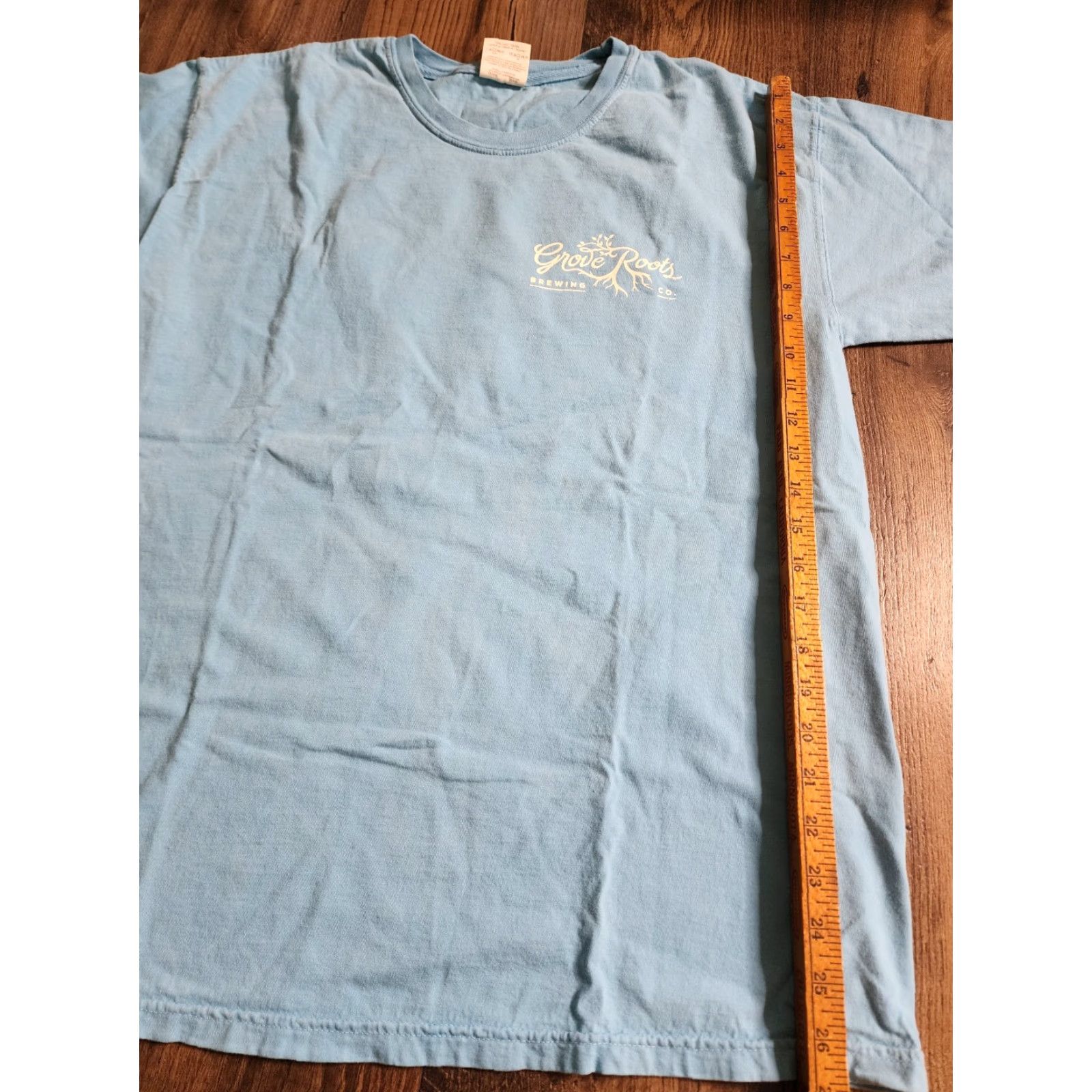 Roots Grove Roots Brewing Co T Shirt Mens L Winter Haven FL Waves Of Grain Double-Sided Blue Cotton Crew Neck Short Sleeve Shirts Beer/Brewery Mens Size US L / EU 52-54 / 3 - 2 Thumbnail