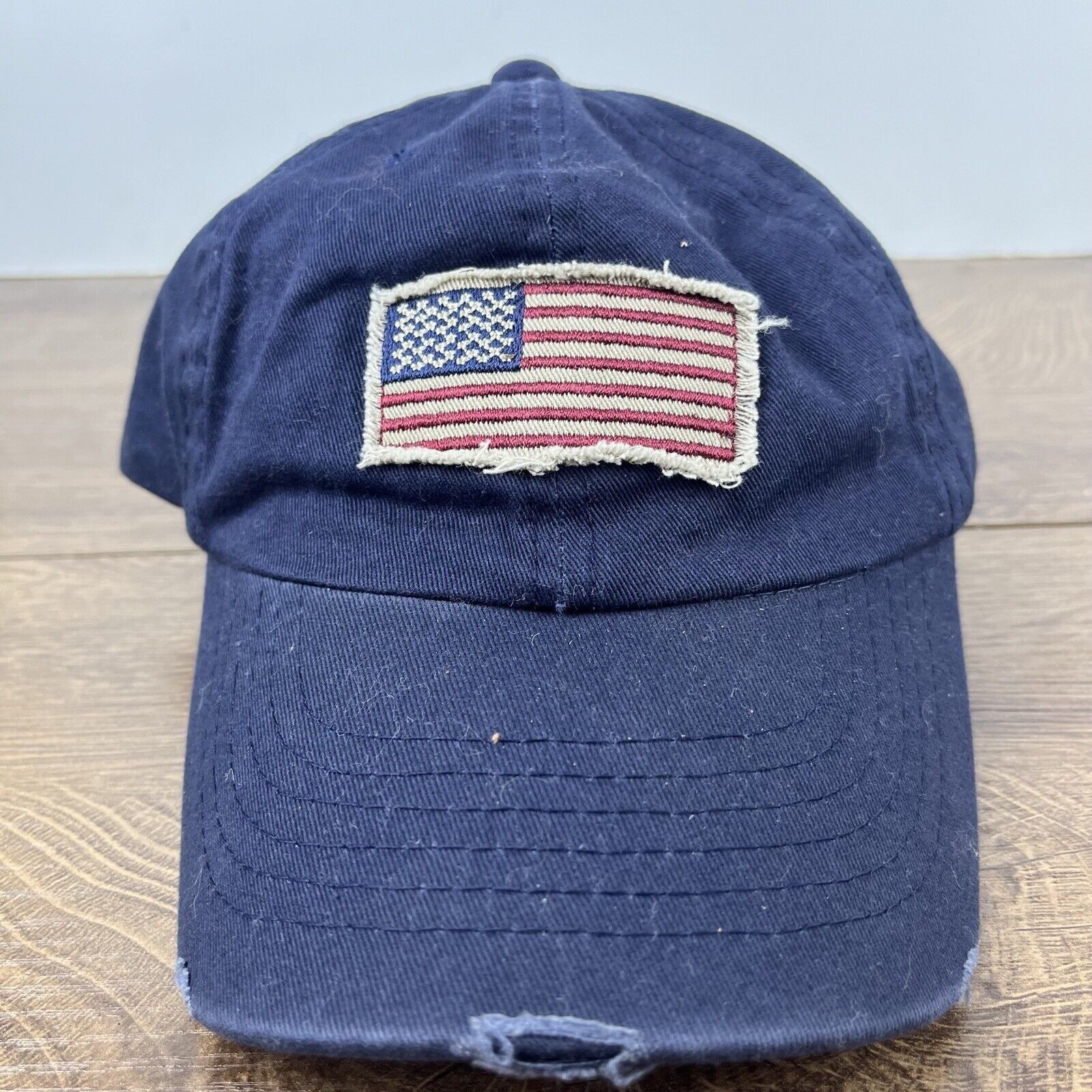 Other American Flag Patch Hat USA Flag Hat Blue Adjustable Hat Blu Size ONE SIZE - 2 Thumbnail