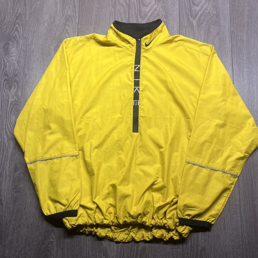 Nike × Vintage Vintage Nike 1990s 3M Quarter Zip Windbreaker Yellow Size US L / EU 52-54 / 3 - 1 Thumbnail