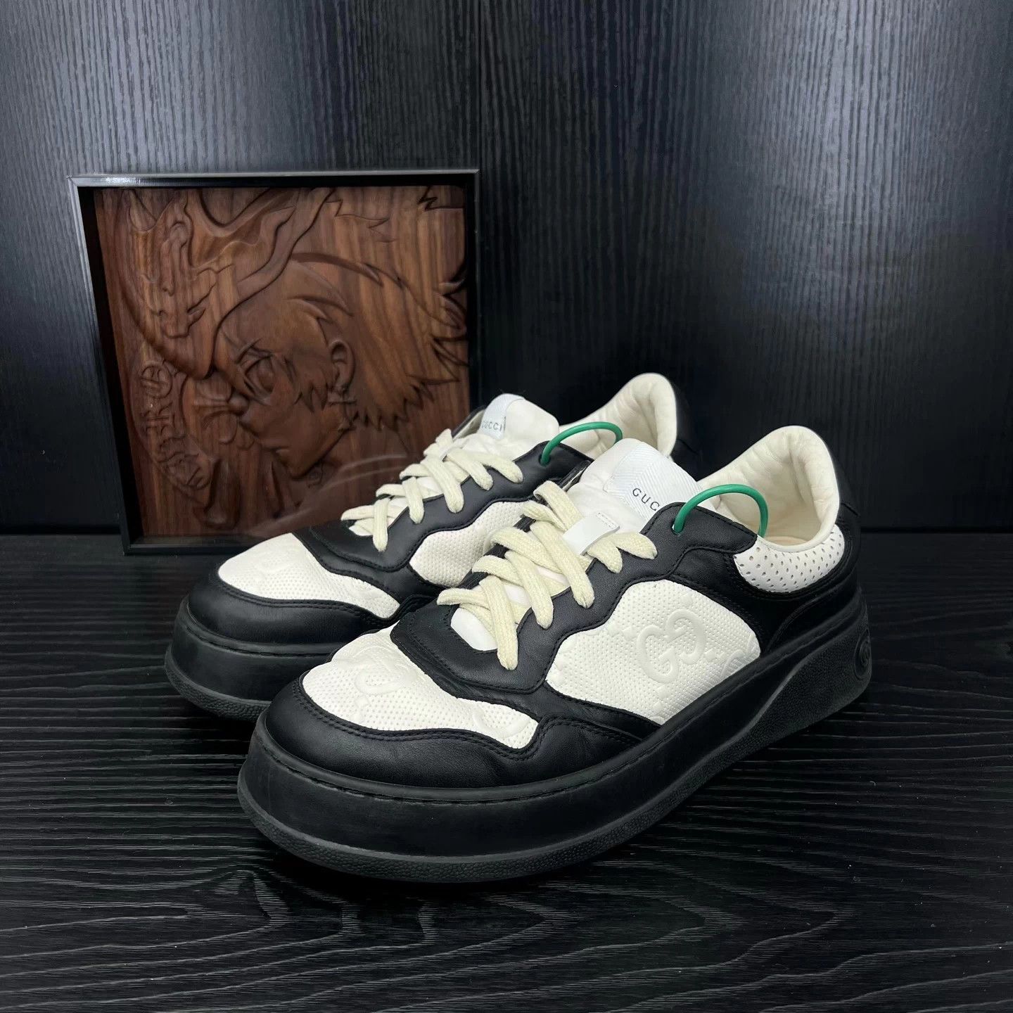 Gucci Gucci Rhyton Cookie Sneakers B&W 41.5 Like New OG Box Size US 8.5 / EU 41-42 - 1 Thumbnail
