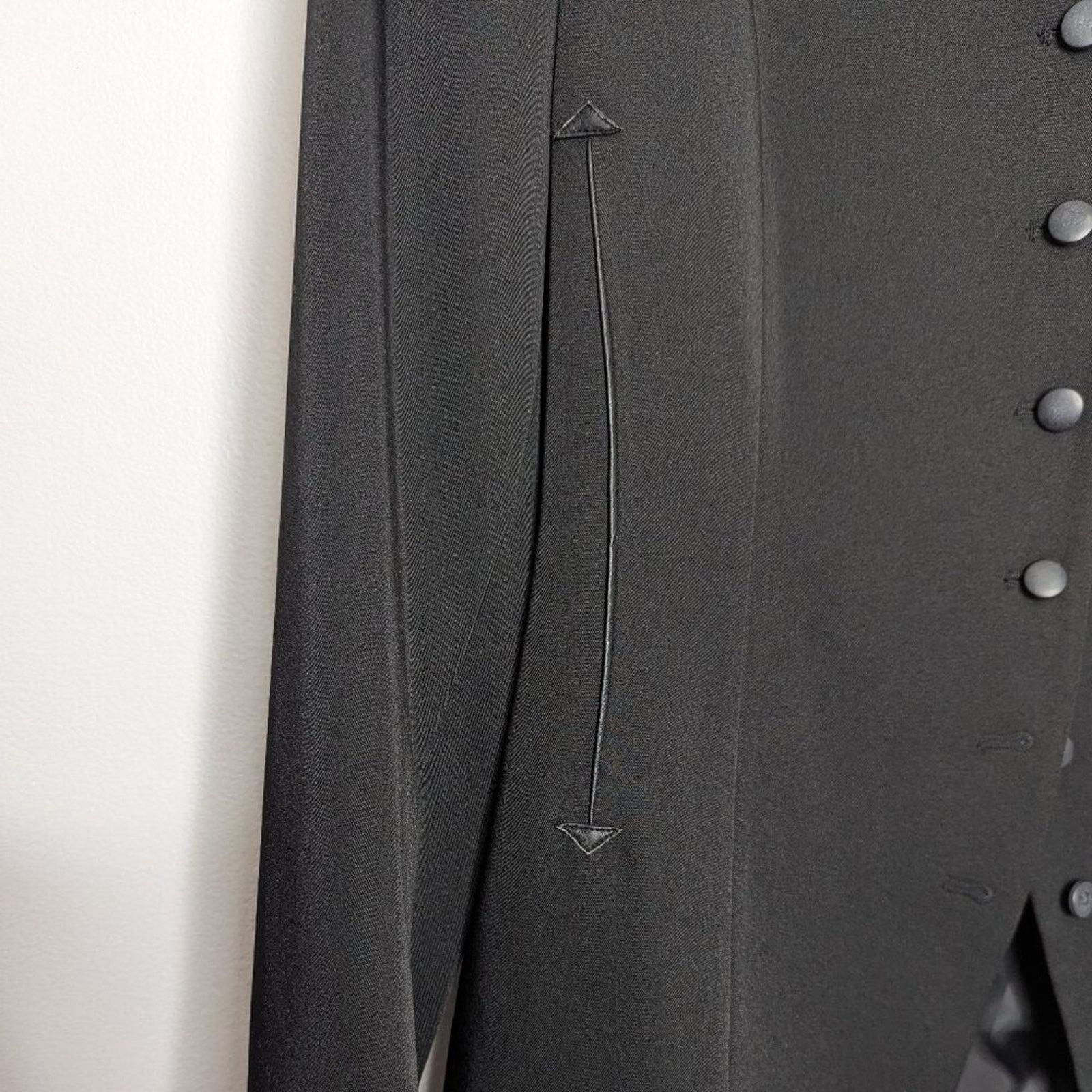 Vintage Vintage Black Tailored Fit Long Sleeve Blazer Embroidered Size XL / US 12-14 / IT 48-50 - 5 Thumbnail