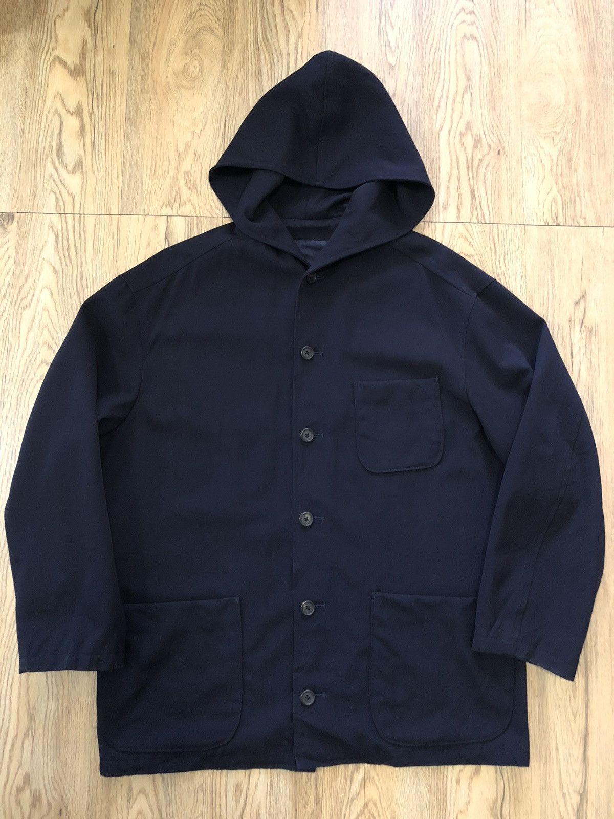 Vintage × Y's for Men × Yohji Yamamoto Yohji Yamamoto Y’s for Men hooded wools long blazer jacket Size US M / EU 48-50 / 2 - 13 Thumbnail