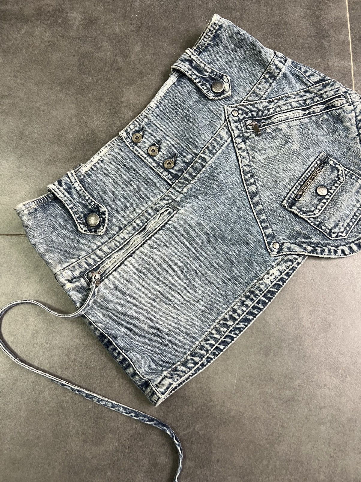 Diesel Y2K Diesel Vintage Moto Bondage Cargo Pleated Mini Skirt Size 27" / US 4 / IT 40 - 5 Thumbnail