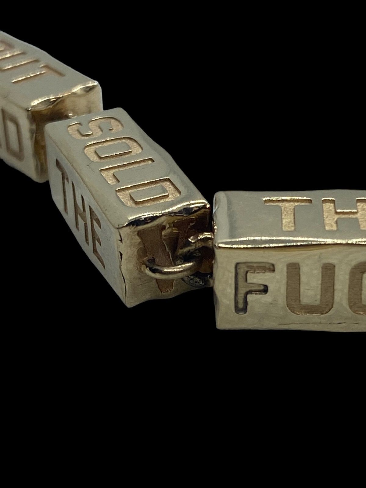 Vlone Vlone STFO Solid 14K Gold Necklace Size ONE SIZE - 8 Thumbnail