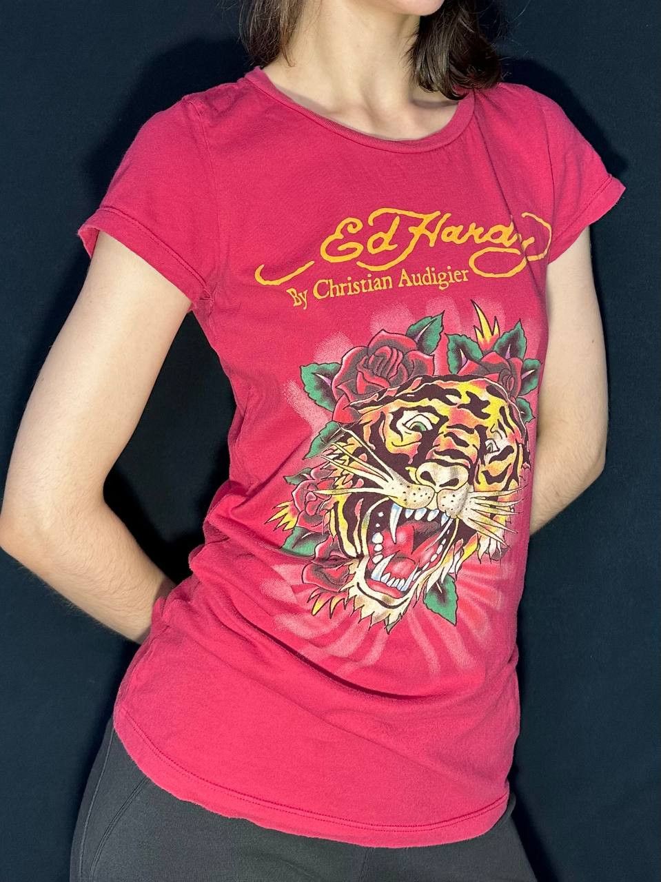 Ed Hardy Ed Hardy RETRO TIGER WOMENS short sleeve Y2K made in USA Size S / US 4 / IT 40 - 2 Thumbnail
