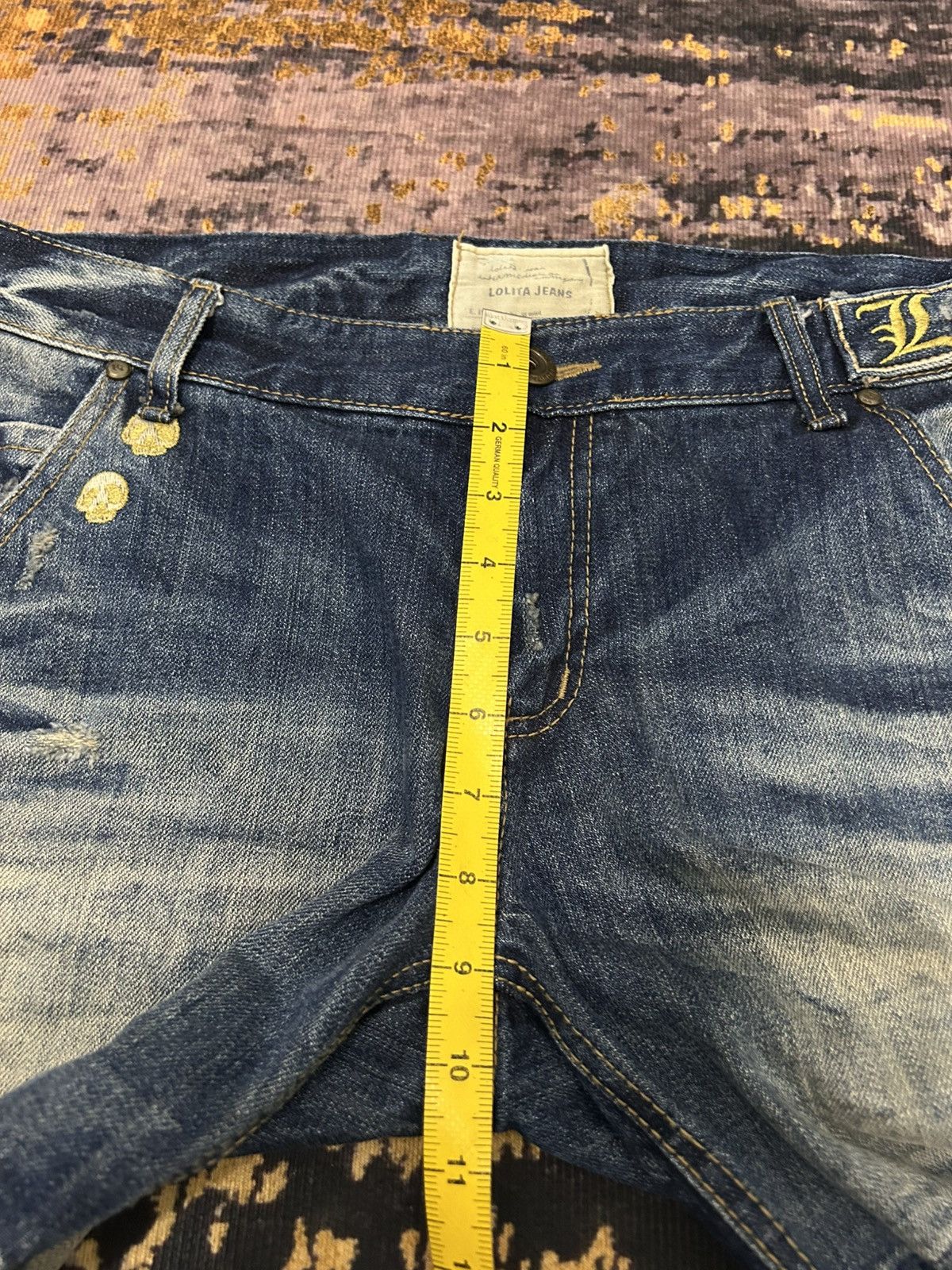 If Six Was Nine Lolita Skull Short Jeans Size US 35 - 17 Thumbnail