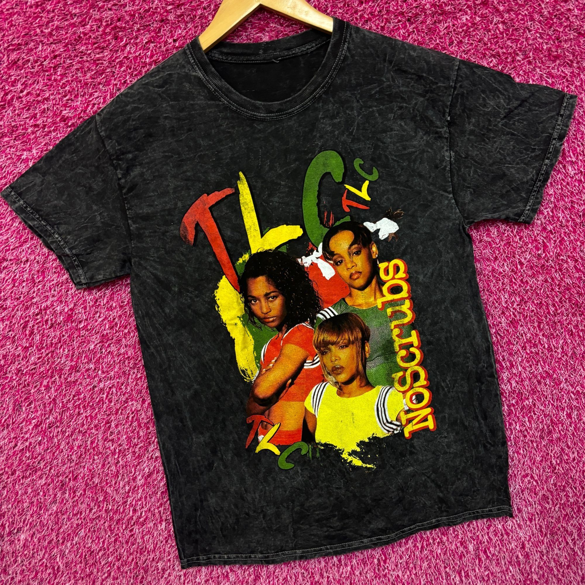 Band Tees TLC No Scrubs mineral wash tee medium Size US M / EU 48-50 / 2 - 3 Thumbnail