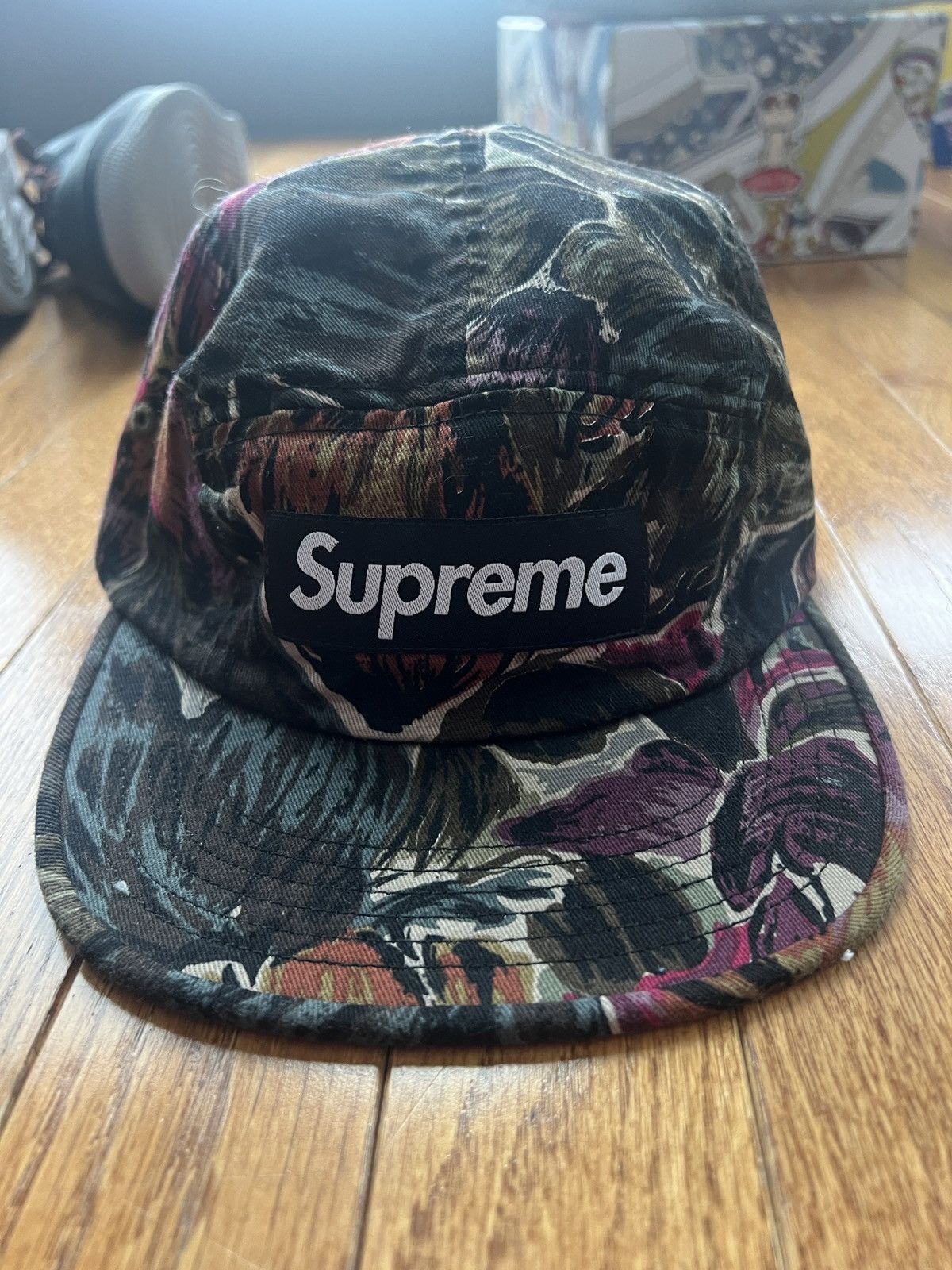 Supreme painted hotsell floral camp cap