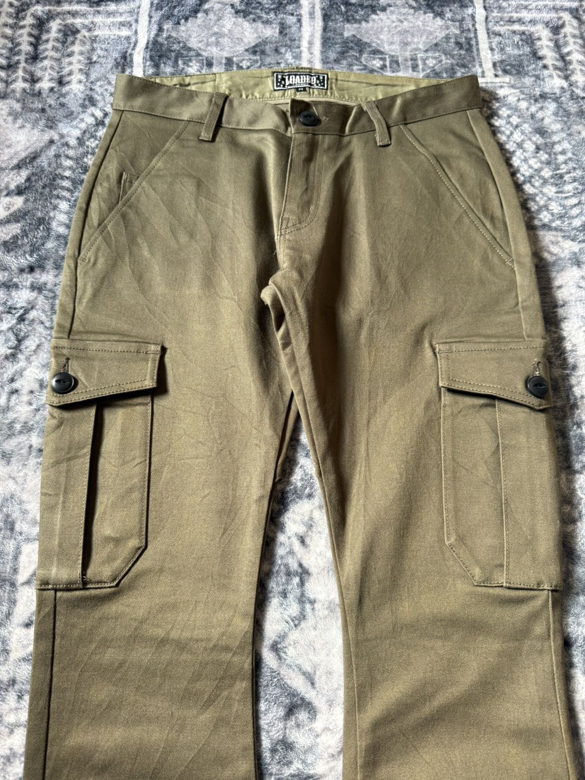 Hysteric Glamour × Japanese Brand Loaded Live Evil Flared Zip Up Ankle Cargo Pants Japan Made Size US 30 / EU 46 - 3 Thumbnail
