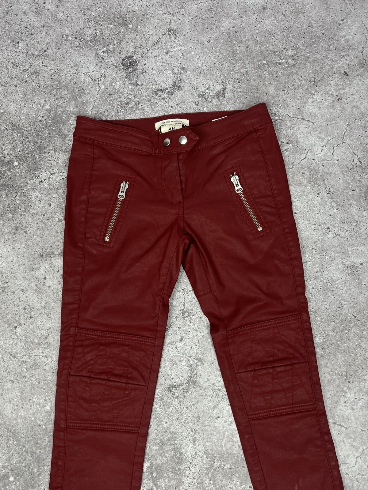 Isabel Marant Isabel Marant x H&M Pants Biker Moto Ankle Faux Leather Size 27" / US 4 / IT 40 - 2 Thumbnail