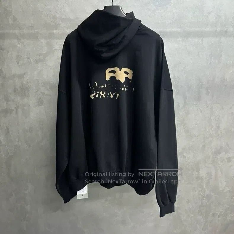 Balenciaga Balenciaga Logo Printed Hooded Sweatshirt Size US L / EU 52-54 / 3 - 4 Thumbnail