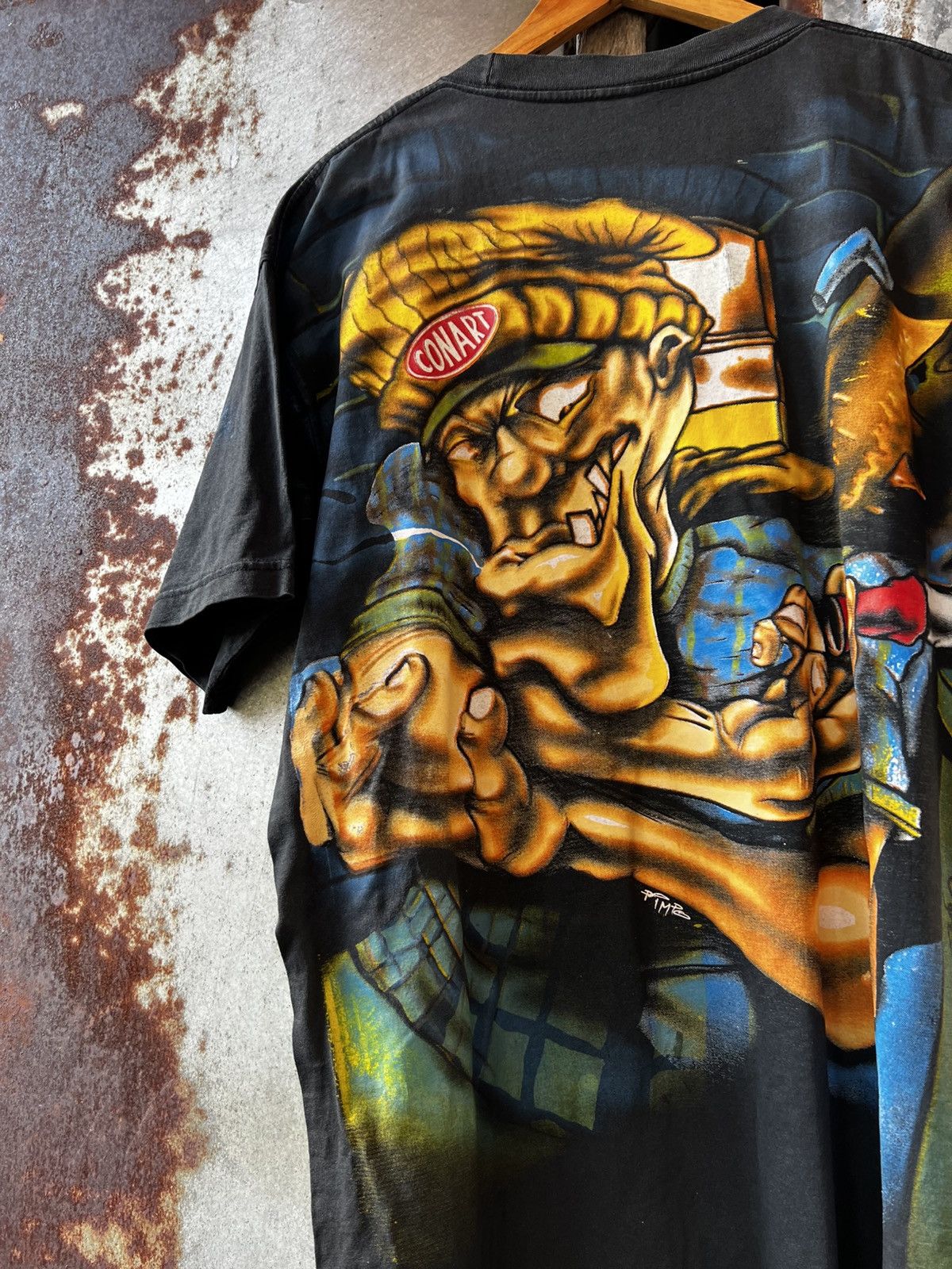 Vintage Vintage 90s CONART Kray One Graffitti AOP Bootleg Size US XL / EU 56 / 4 - 13 Thumbnail