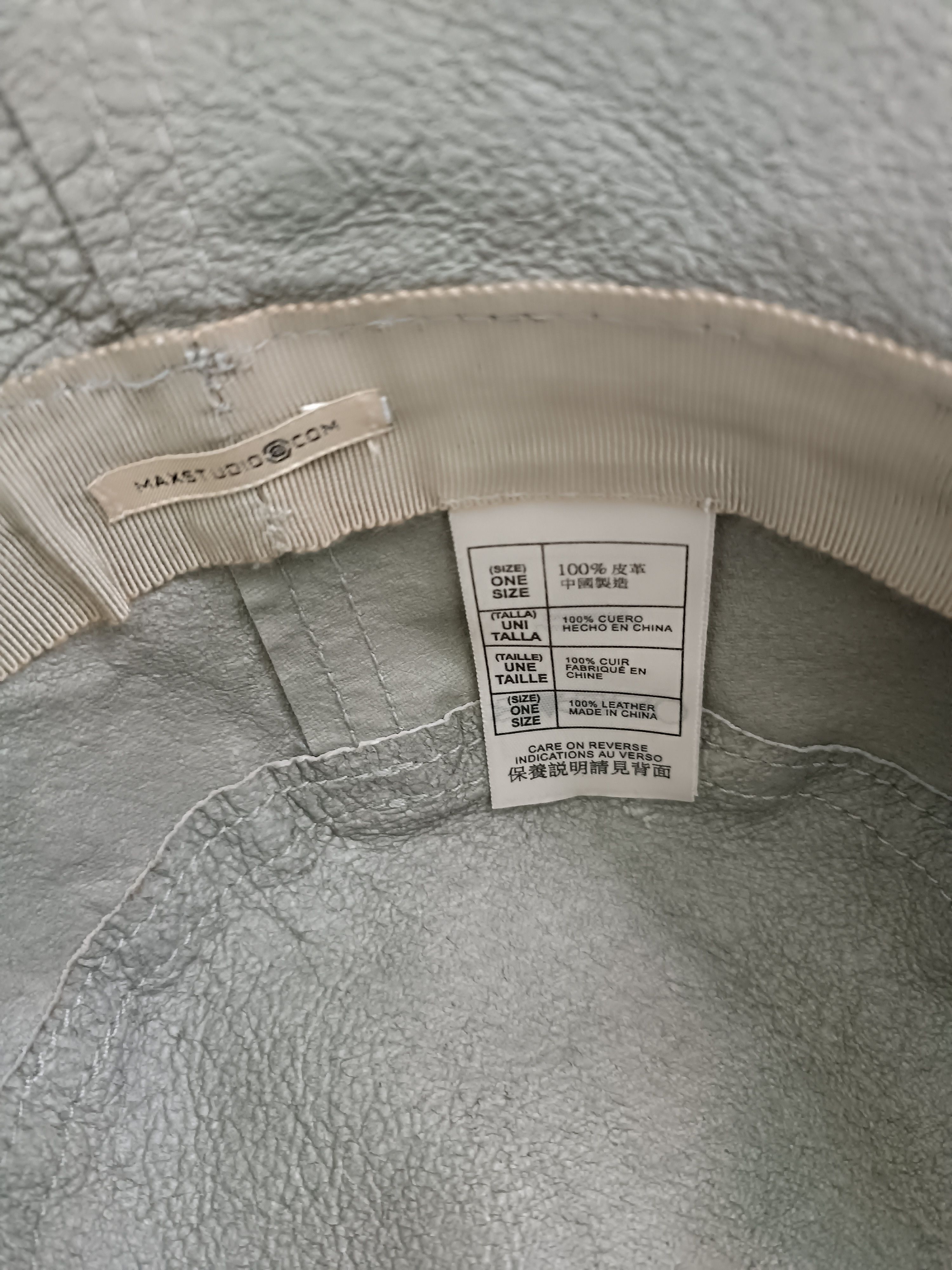 Japanese Brand Grey Leather Bucket Hat Size ONE SIZE - 4 Thumbnail