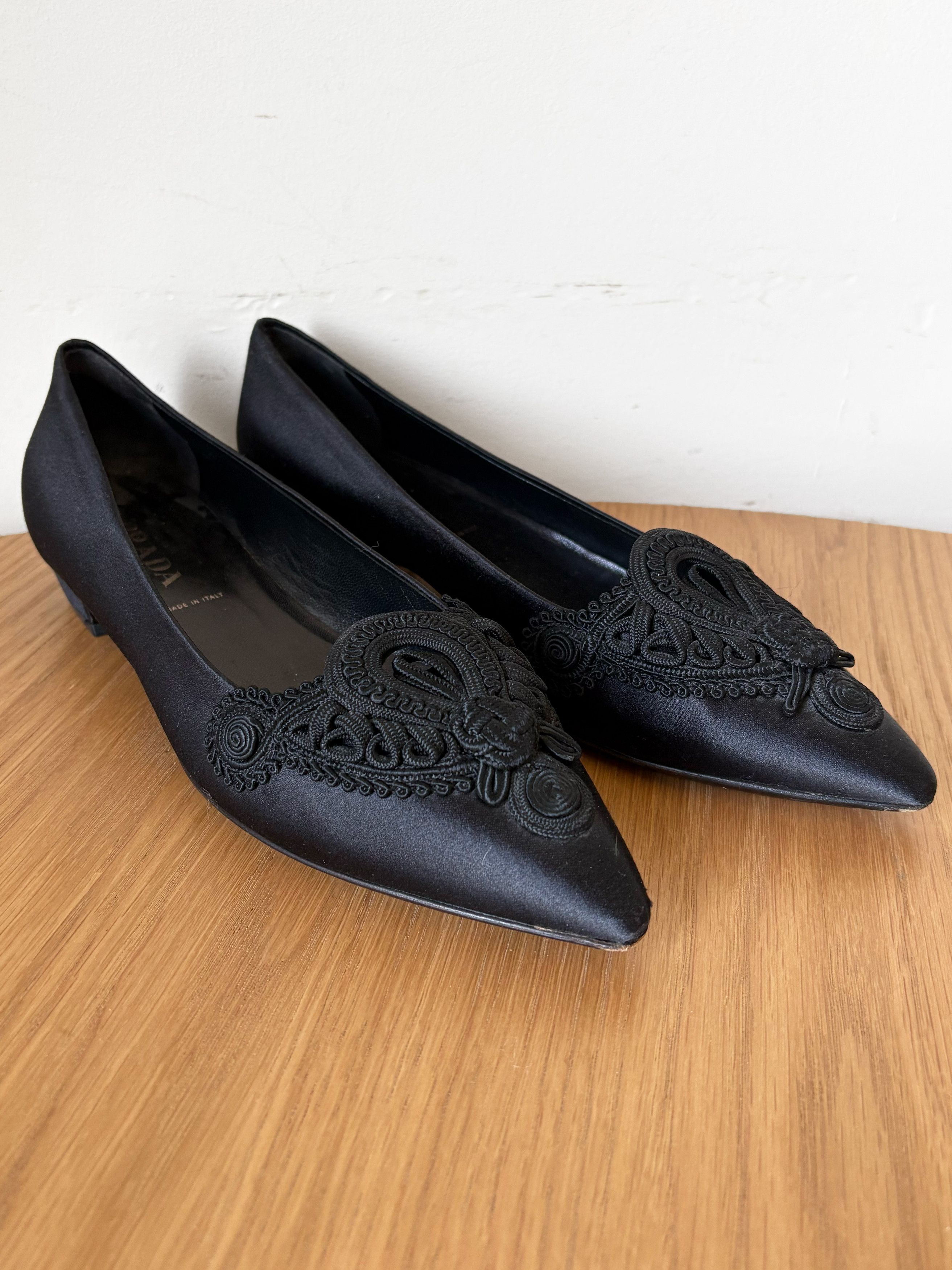Prada Prada satin fabric ballerinas Size US 7.5 / IT 37.5 - 2 Thumbnail