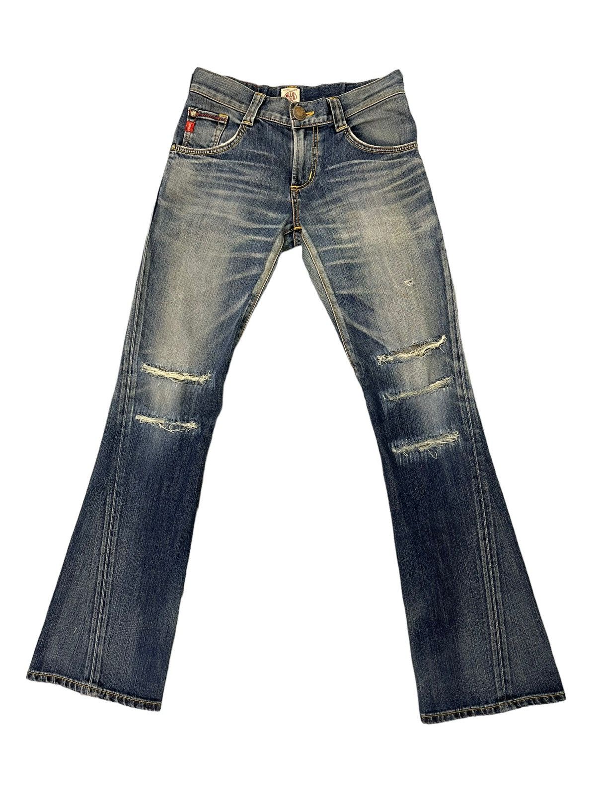 Edwin Flare Jeans Edwin Japan Faded Distress Boot Cut 6🟦7 Size US 30 / EU 46 - 2 Thumbnail