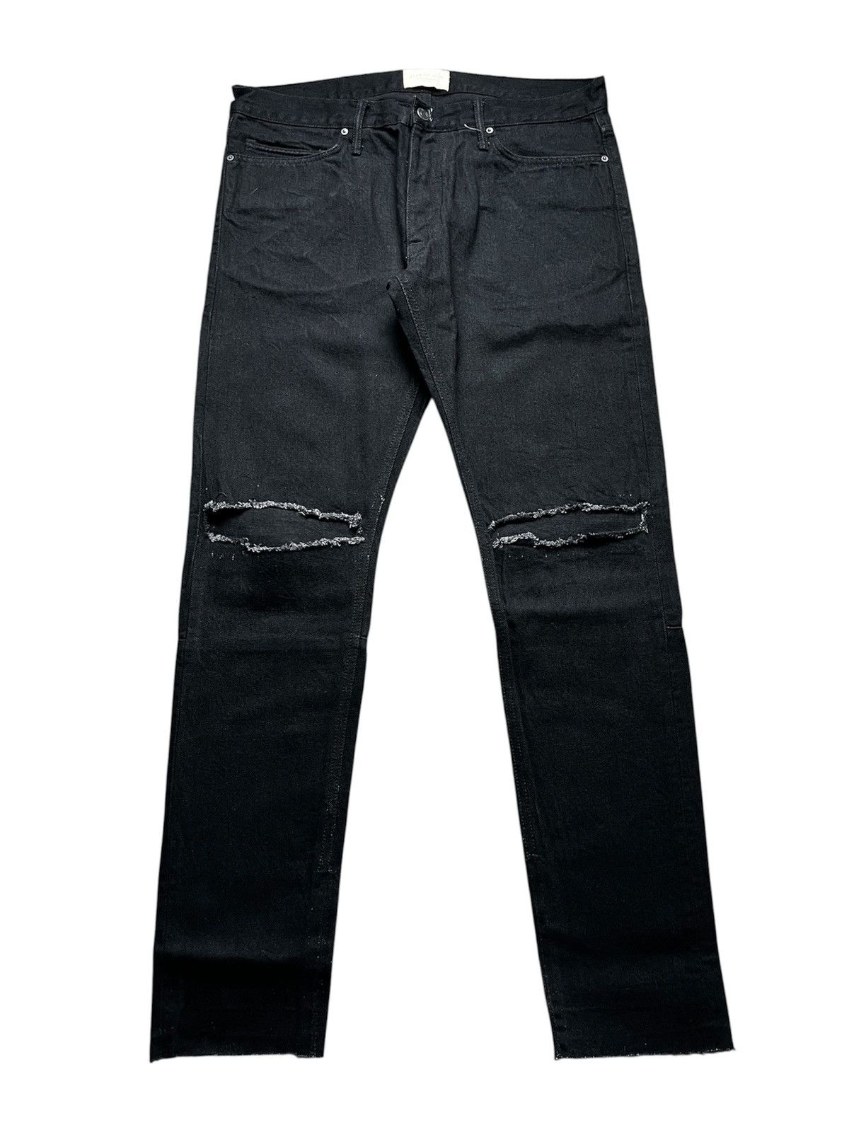 Fear of God Fear of God Distressed Black Denim Size US 32 / EU 48 - 1 Thumbnail