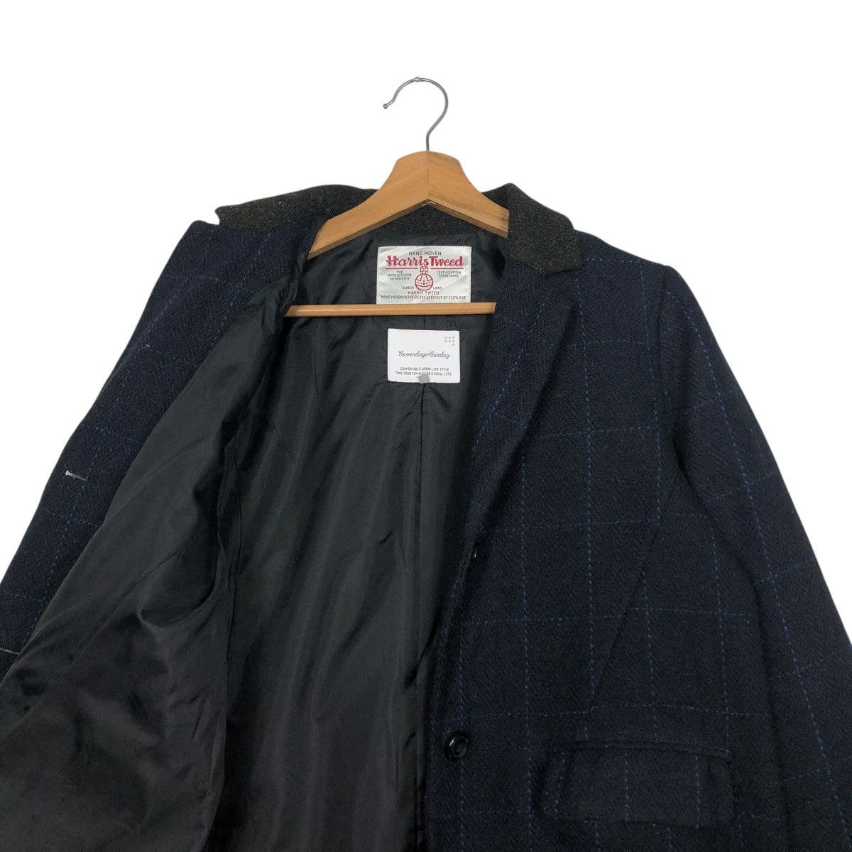 Harris Tweed 🔥VINTAGE WOOL JACKET HARRIS TWEED TARTAN DESIGN Size US L / EU 52-54 / 3 - 14 Thumbnail