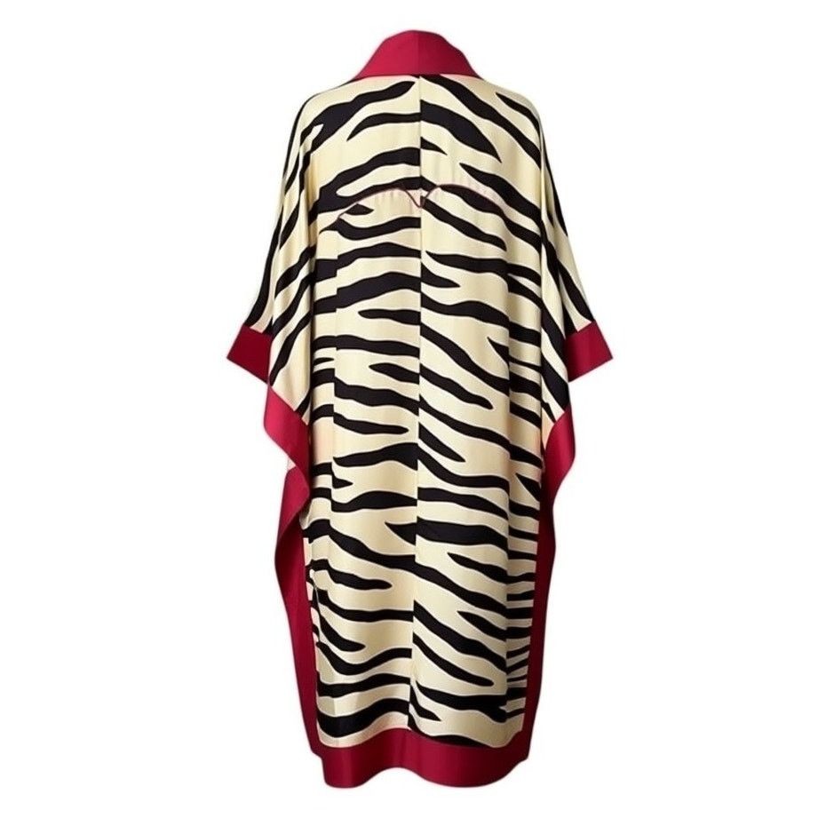 Gucci Gucci Red Striped 100% Silk Loungewear Dress, S/IT40 Size S / US 4 / IT 40 - 10 Thumbnail