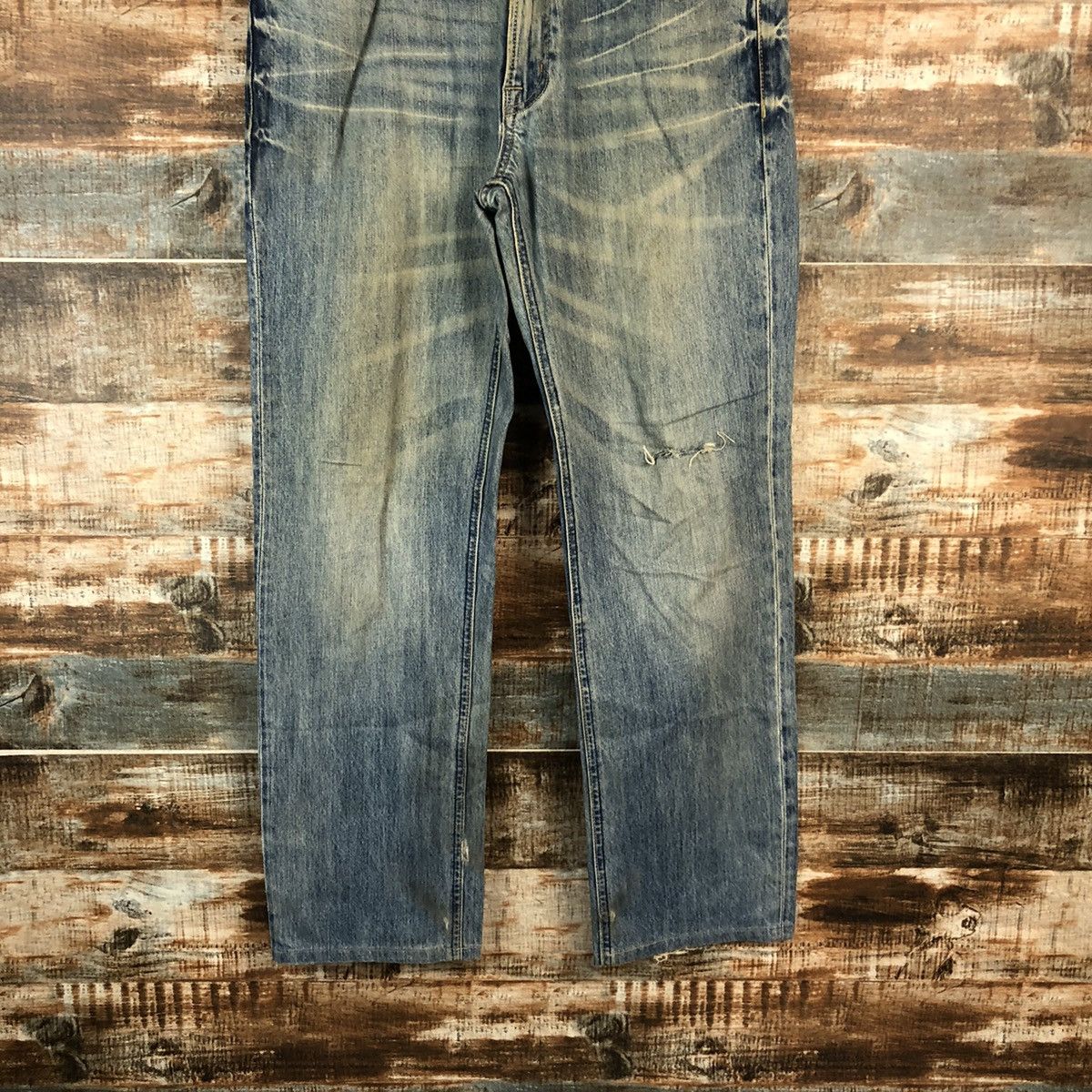 Japanese Brand DLL Navy Blue faded vintage Denim Pants #C206 Size US 32 / EU 48 - 3 Thumbnail