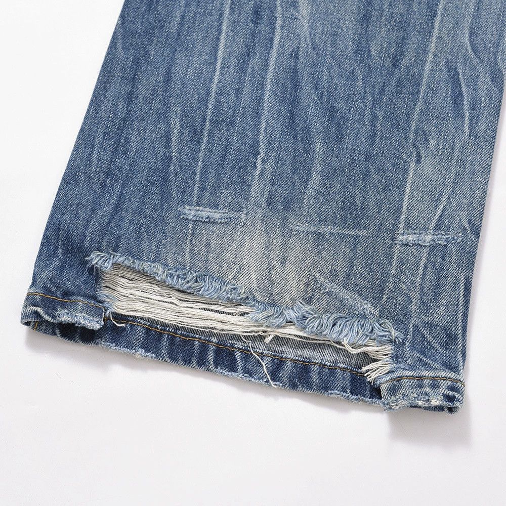 Jean American high street loose straight gradient ripped jeans Size US 32 / EU 48 - 4 Thumbnail