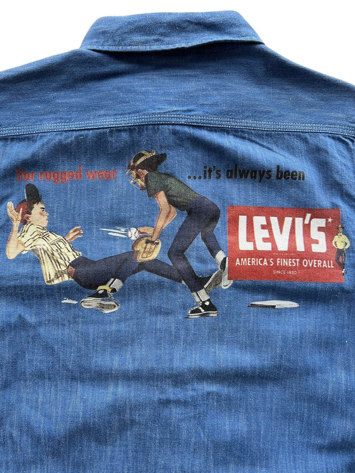 Levi's × Levi's Made & Crafted × Levi's Vintage Clothing 🔥Levi's Amerca’s Finest Overall Big Logo Western Shirt Denim Size US XS / EU 42 / 0 - 19 Thumbnail