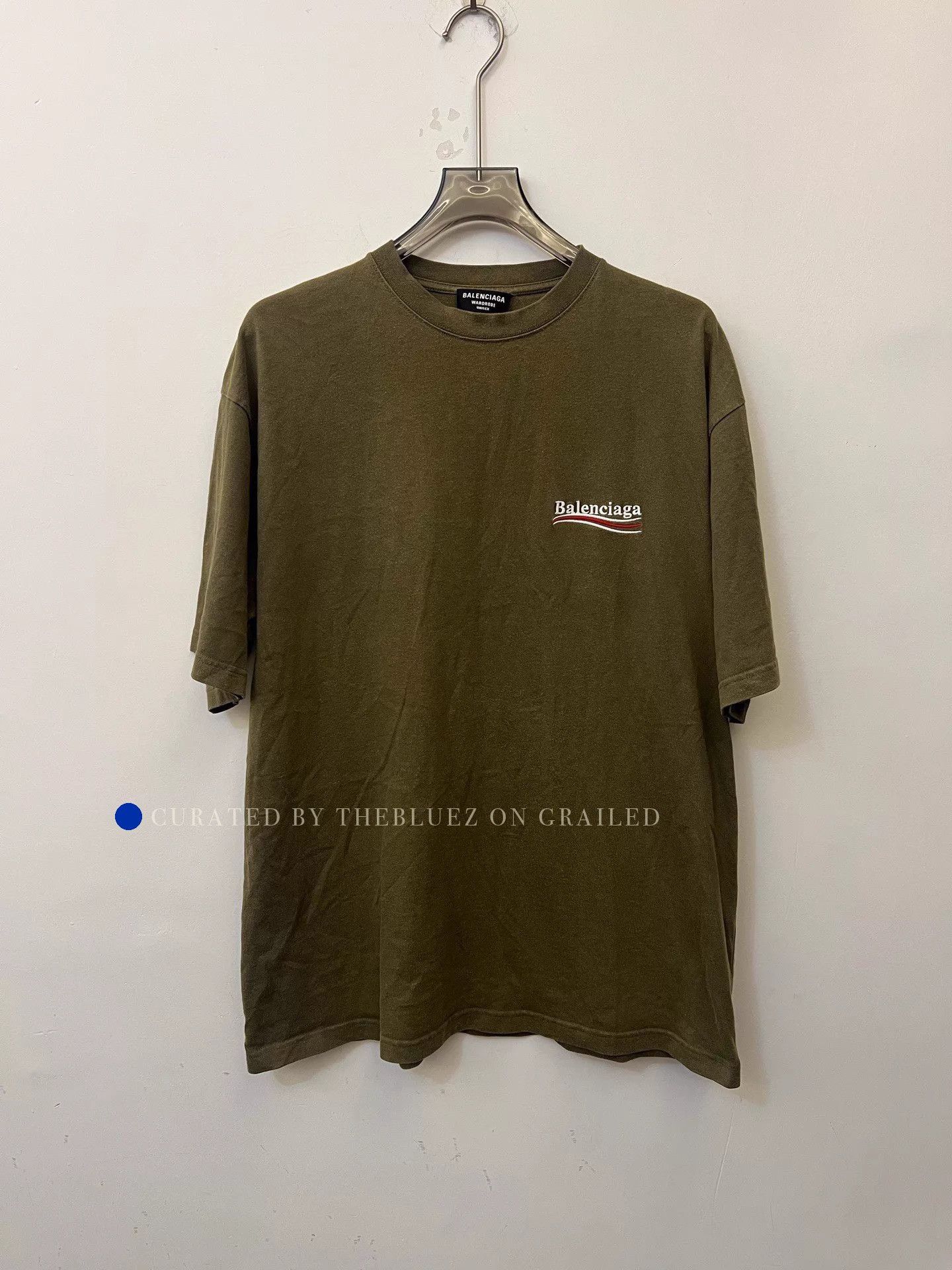 Balenciaga Oversized Crewneck Tee in Brown Size US L / EU 52-54 / 3 - 1 Thumbnail