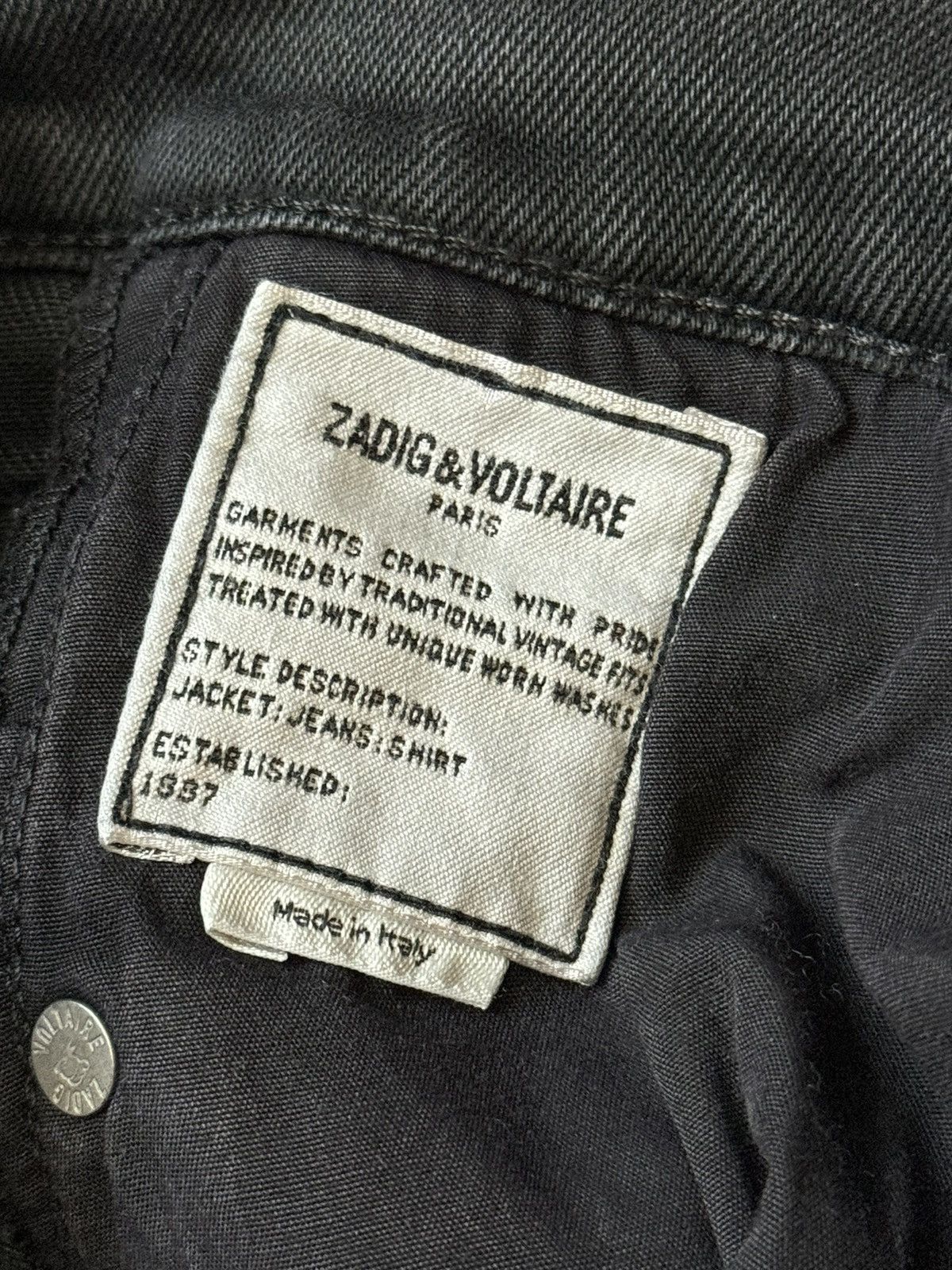 Vintage Zadig & Voltaire 30 distressed denim pant trouser Jean chino Size US 30 / EU 46 - 10 Thumbnail