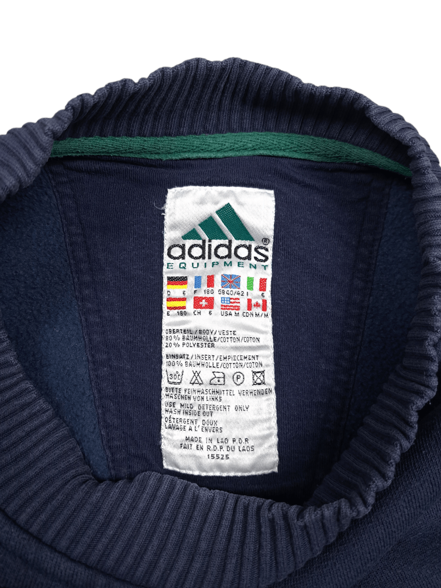 Adidas × Vintage 💎 80's Vintage Adidas Equipment Big Logo Faded Sweatshirt Size US M / EU 48-50 / 2 - 8 Thumbnail