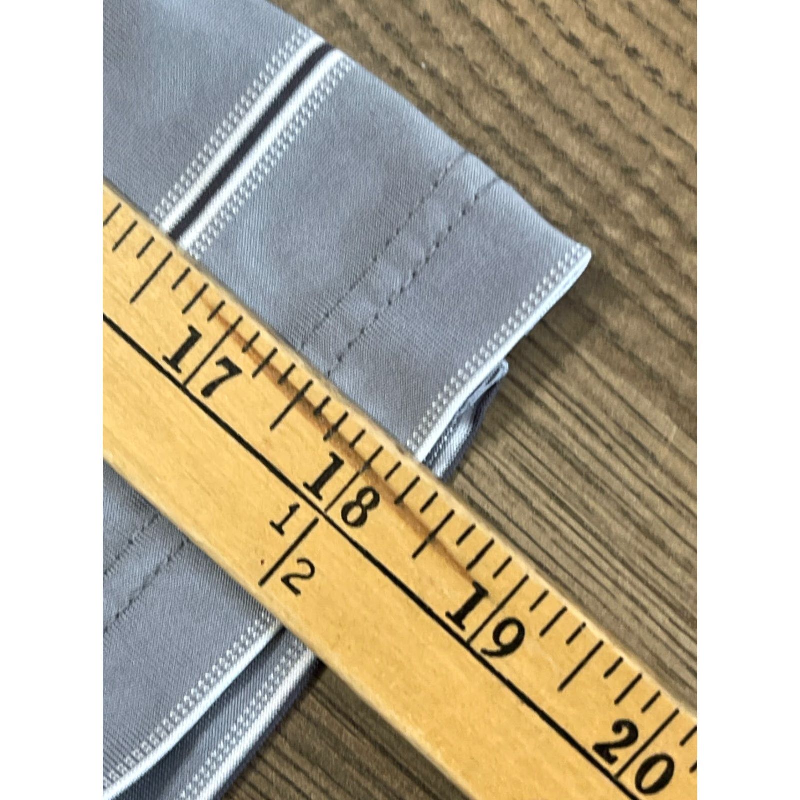 George George Polo Shirt, Men's Medium, Gray White Stripe, Short Sleeve, Casual, Brand George, Regular Fit, White, M Size US M / EU 48-50 / 2 - 3 Thumbnail