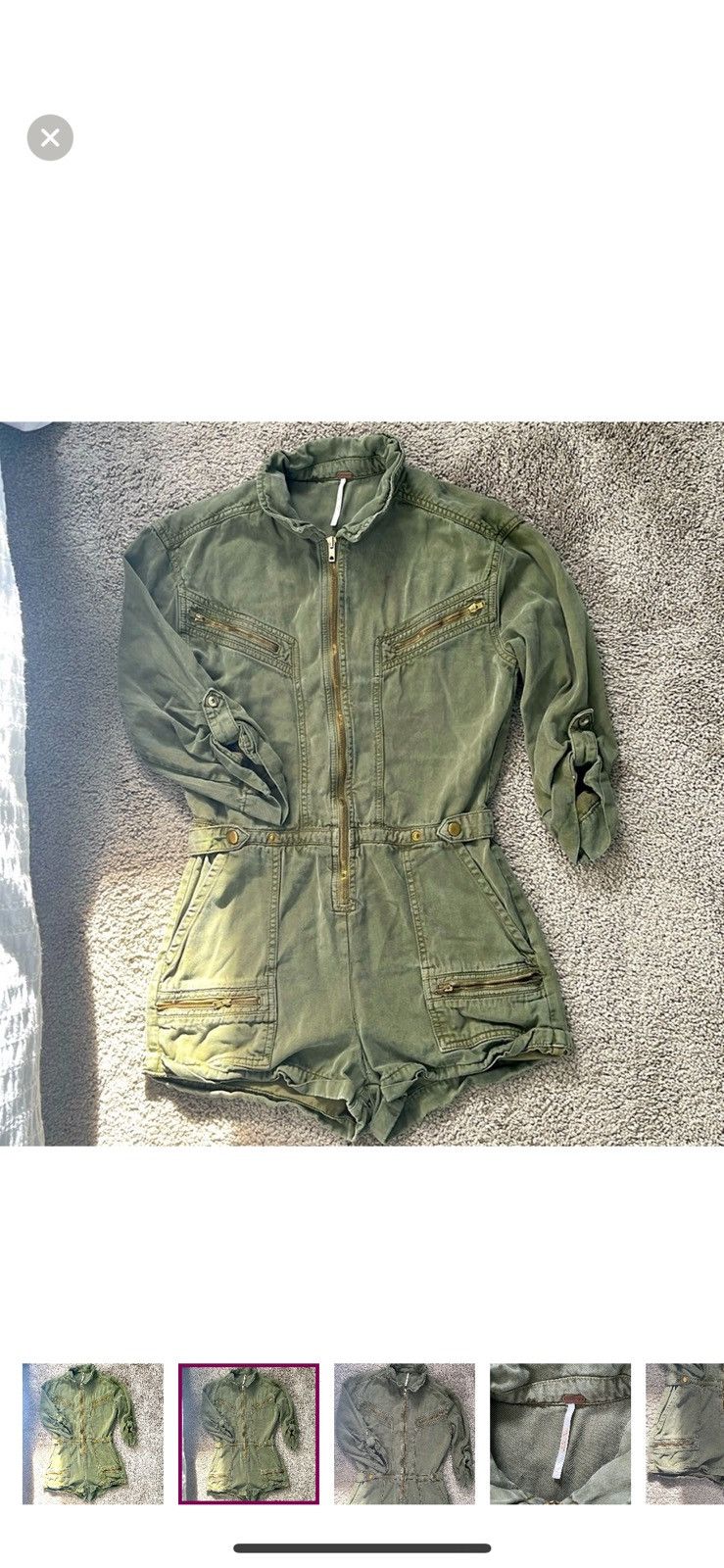 Free People FREE PEOPLE CARGO ROMPER Size 24" / US 00 / IT 34 - 2 Thumbnail