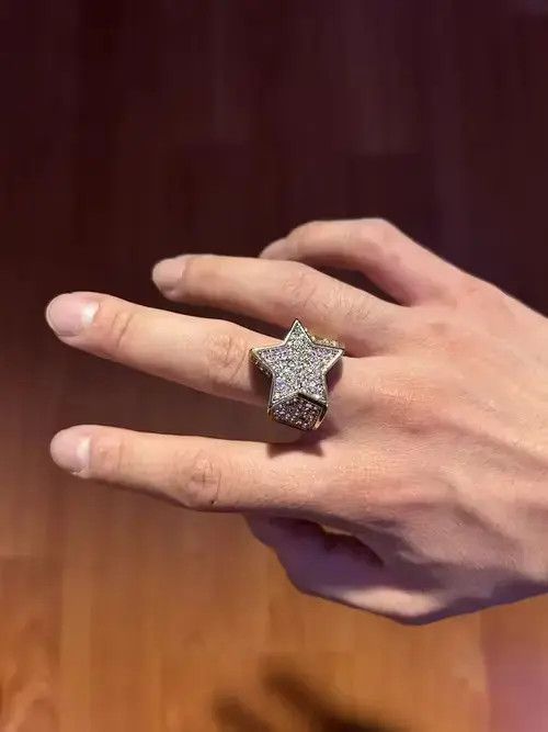 Ring Of Fire Rhinestone Star Ring (gold) Size ONE SIZE - 4 Thumbnail