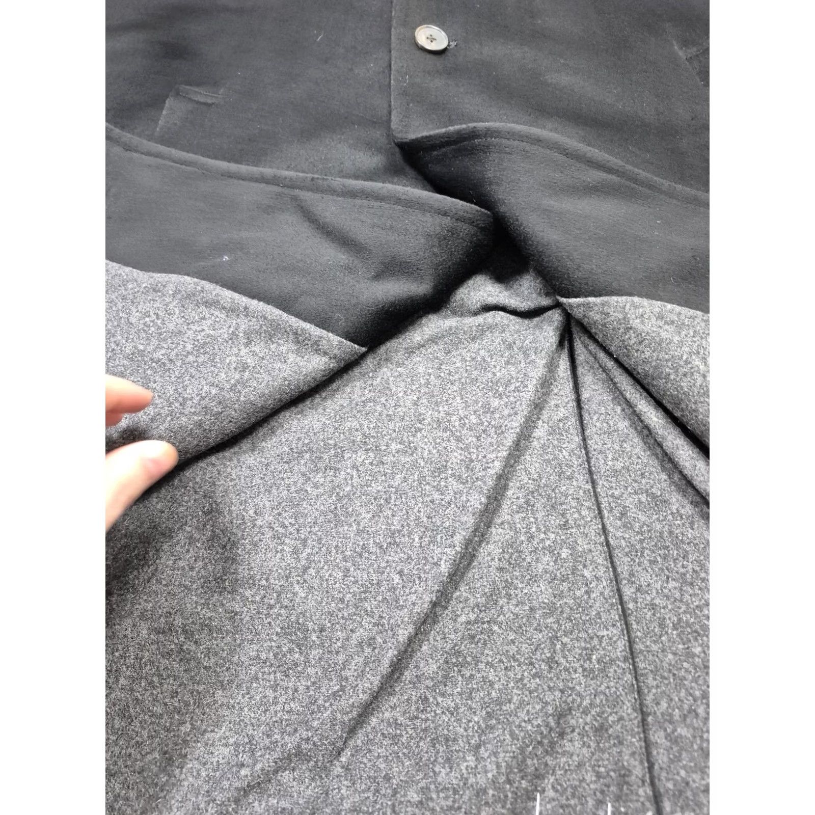 Vintage Jacob Siegel Mens 44L Black Wool Loro Piana Storm System Winter Overcoat Size US S / EU 44-46 / 1 - 5 Thumbnail
