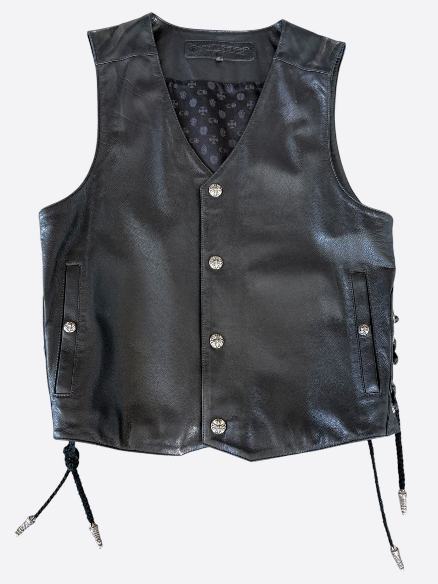 Chrome Hearts Chrome Hearts 90s Vintage 12button Leather Vest