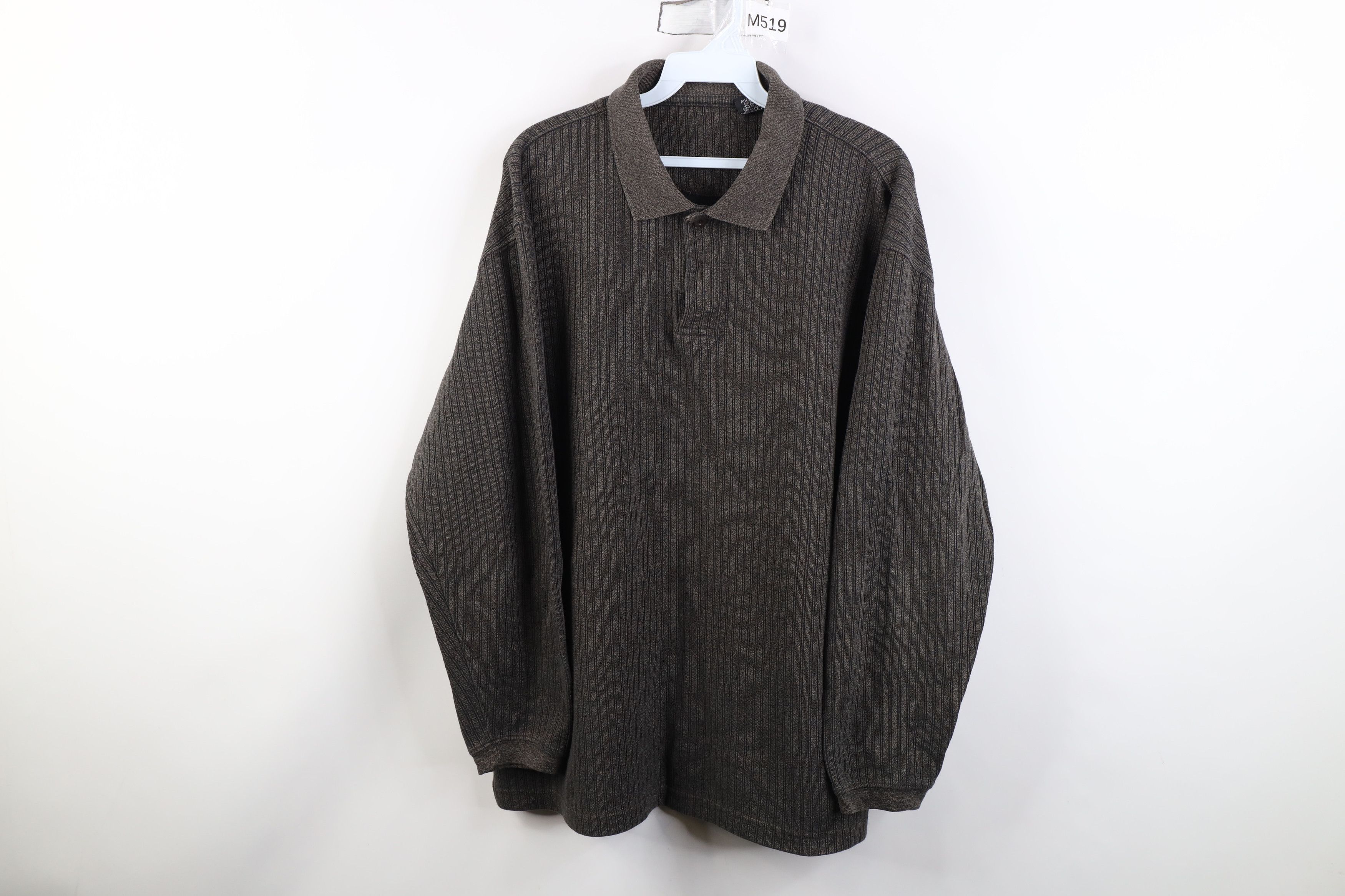 Vintage Vintage 90s Streetwear Ribbed Knit Long Sleeve Rugby Polo Size US XL / EU 56 / 4 - 1 Thumbnail