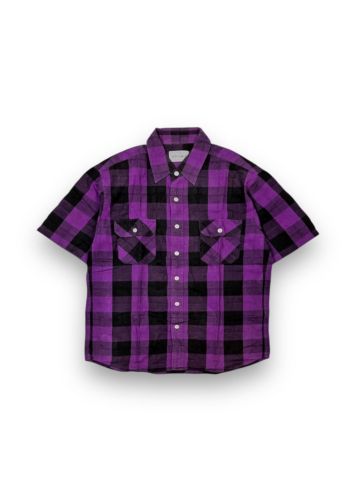 Japanese Brand Anti-Label Double Pocket Plaid Shirt Size US L / EU 52-54 / 3 - 1 Thumbnail