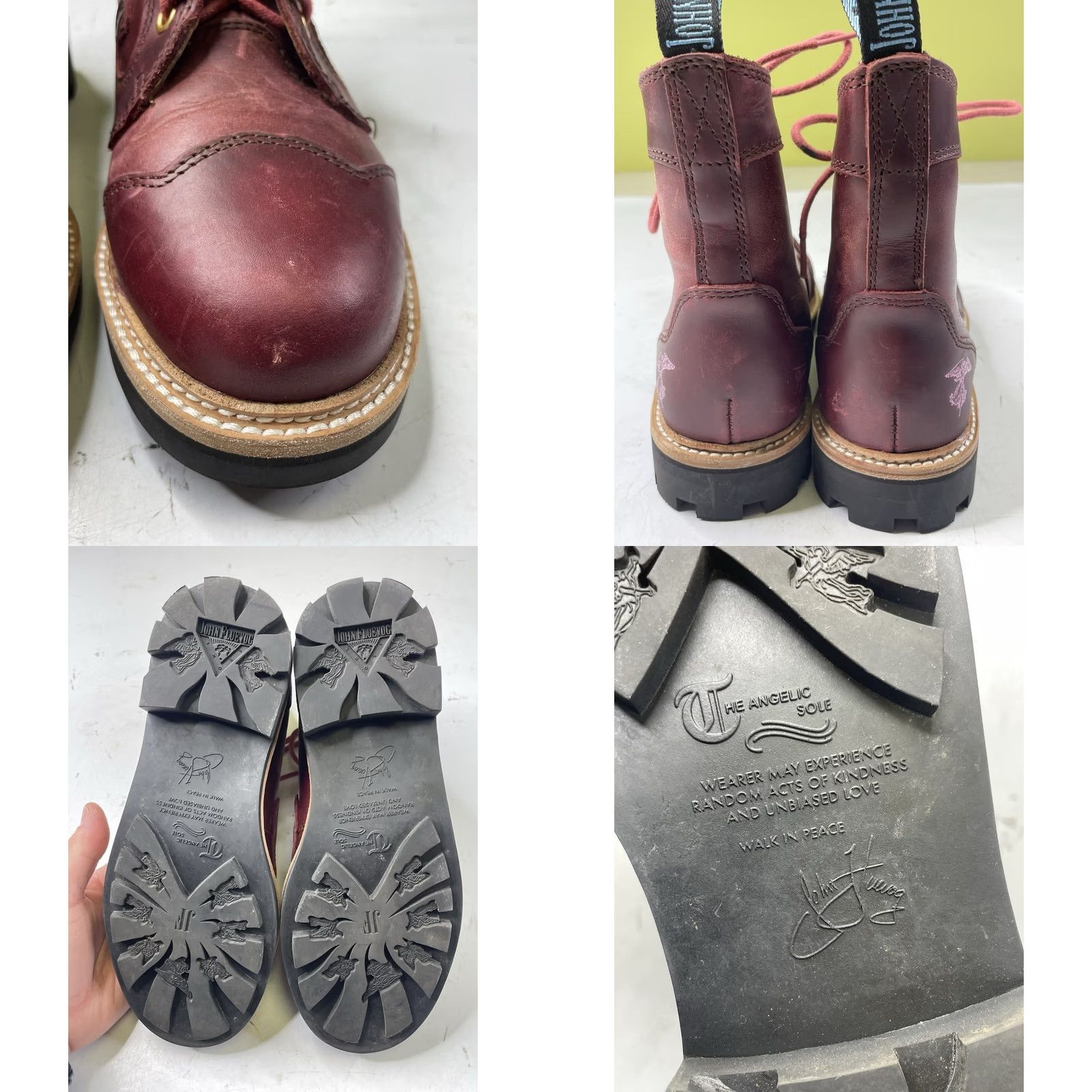 John Fluevog John Fluevog 7TH HEAVEN Angel Derby Swirl Burgundy Leather Ankle boots Women’s 8 Size US 8 / IT 38 - 8 Thumbnail